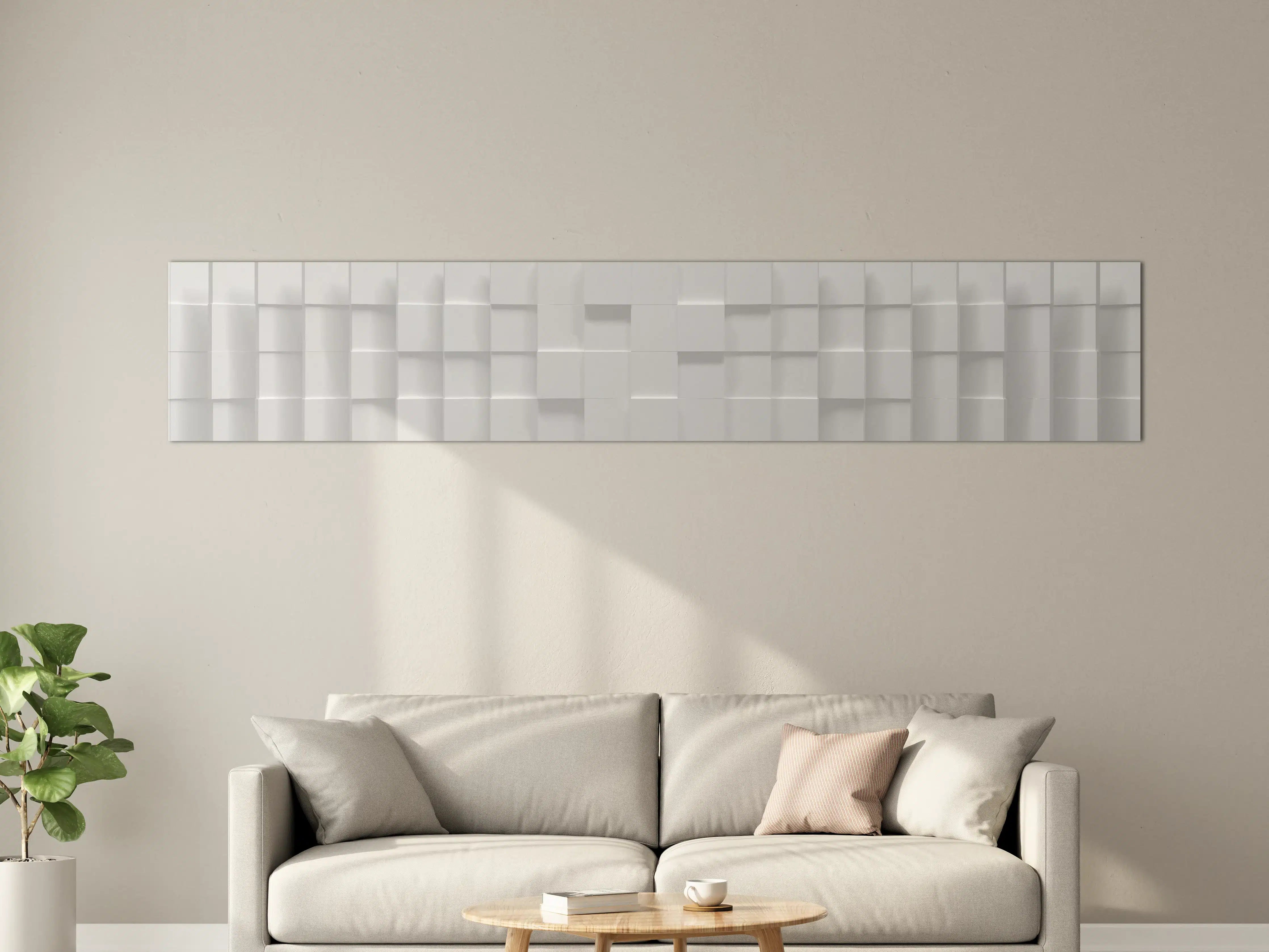 Große Wandbilder - Weiße Würfelstruktur 3D-Illustration