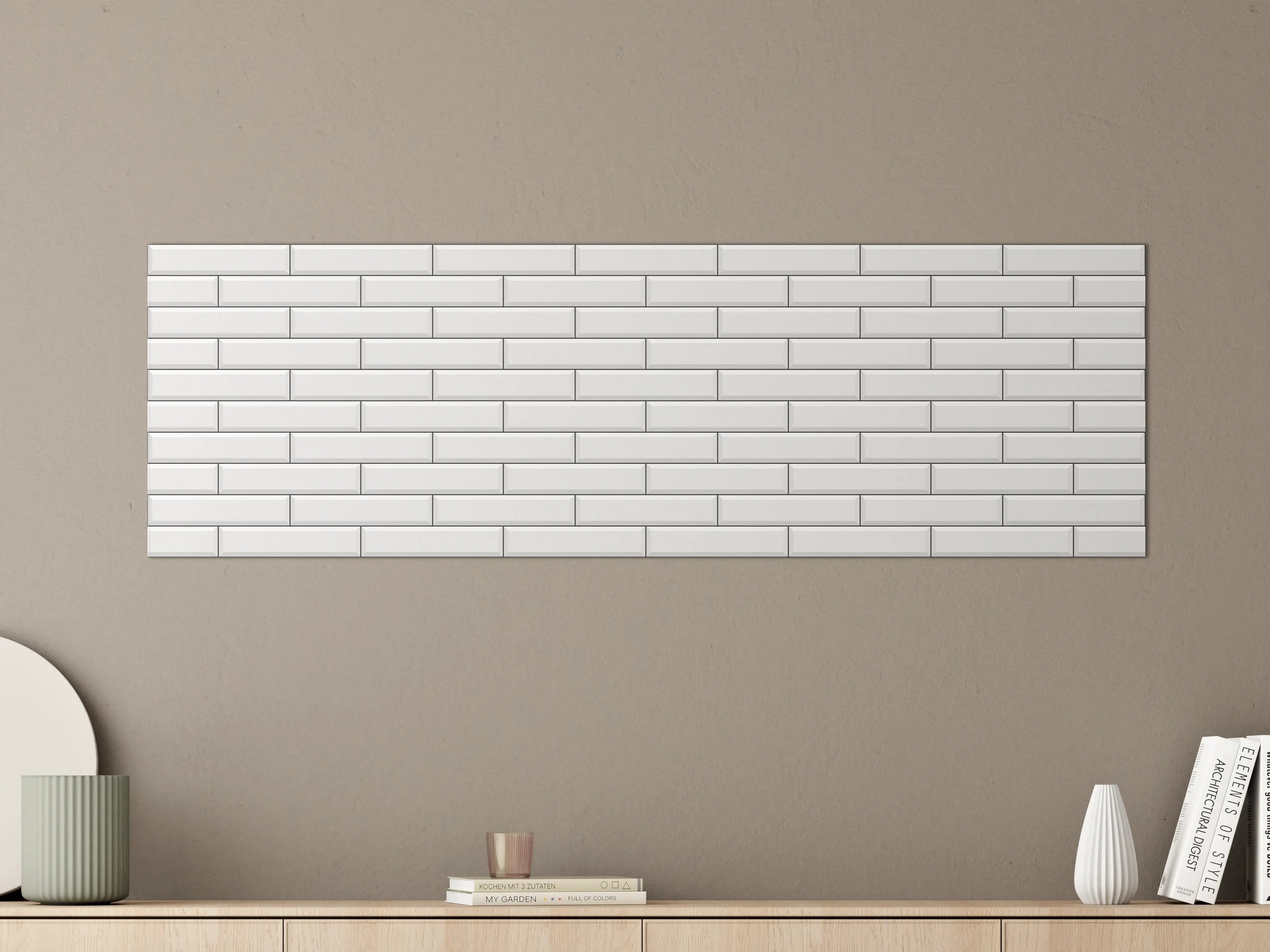 Große Wandbilder - Weiße Ziegelwand Textur