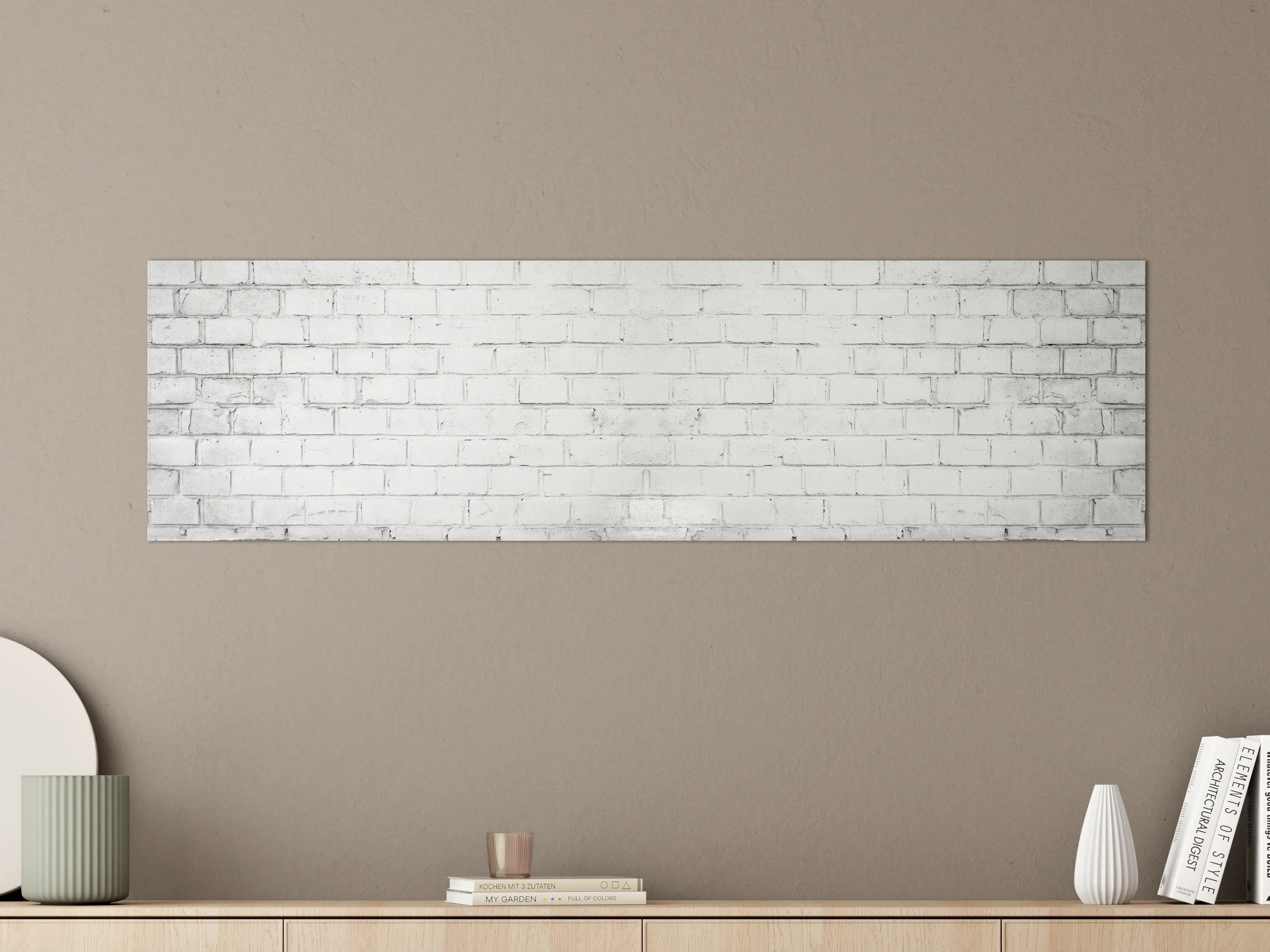 Große Wandbilder - Weiße beschädigte Mauer