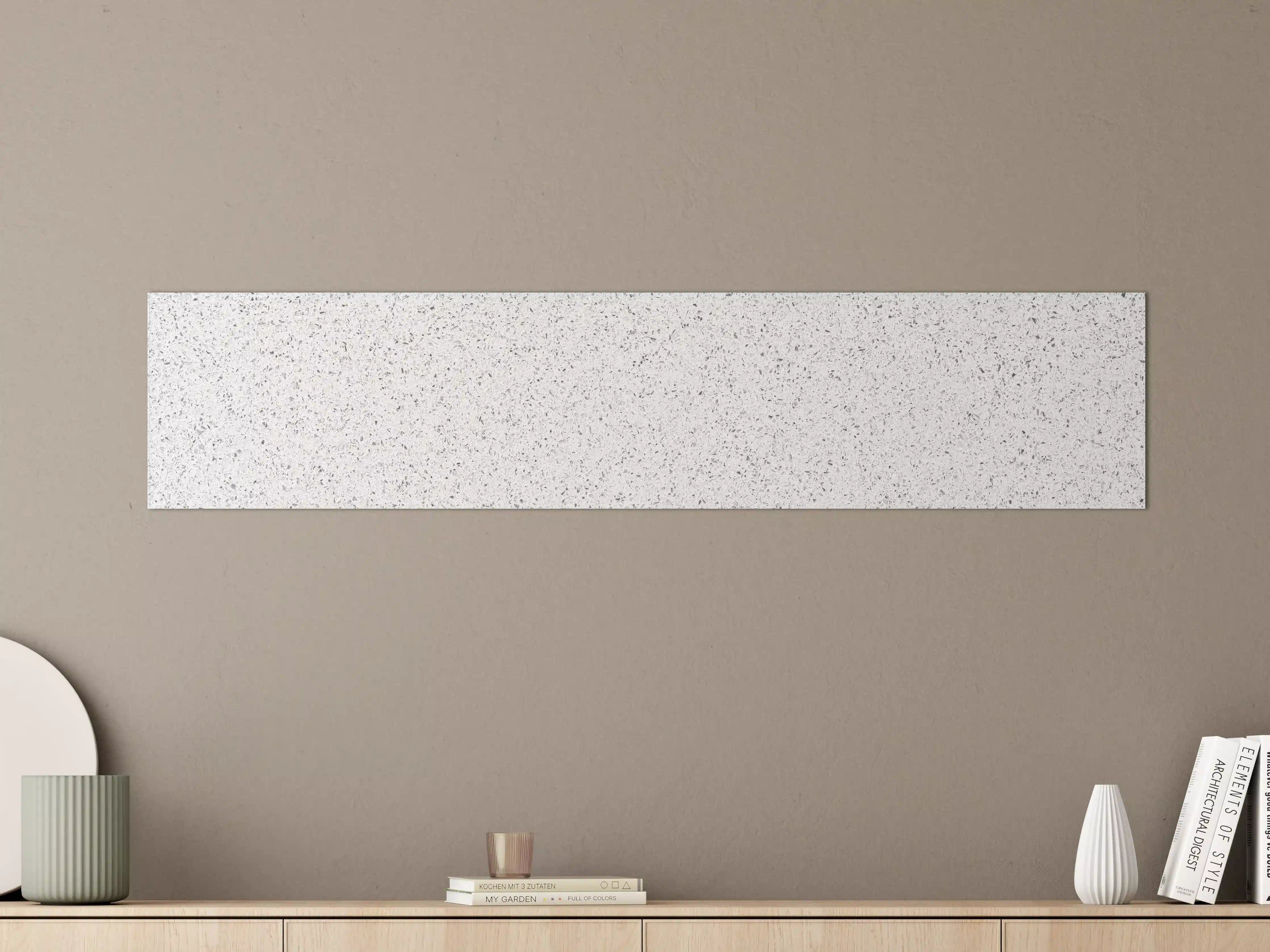 Große Wandbilder - Weiße gepunktete Quarzoberfläche