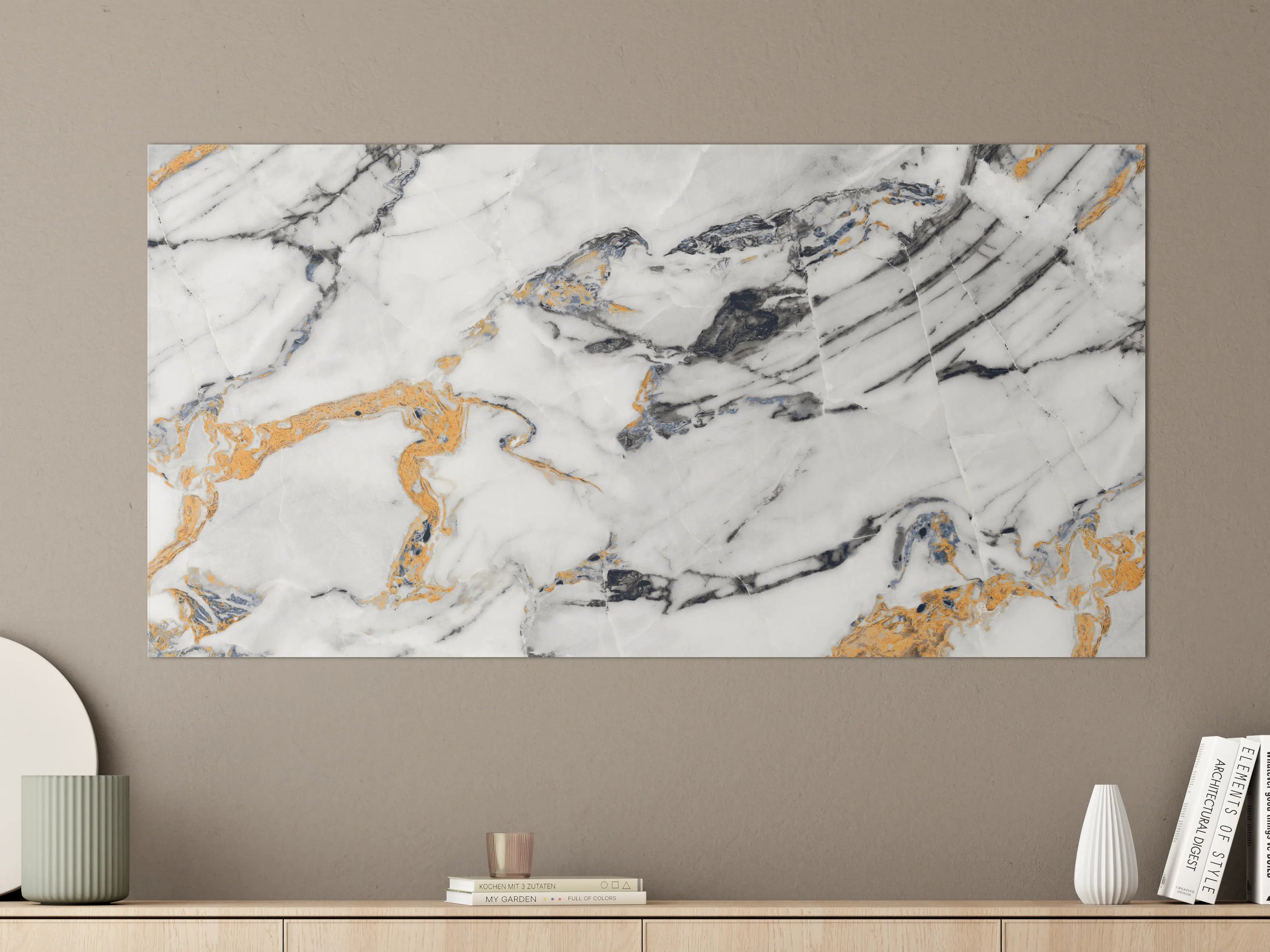 Große Wandbilder - Weißer Carrara Statuario Marmor