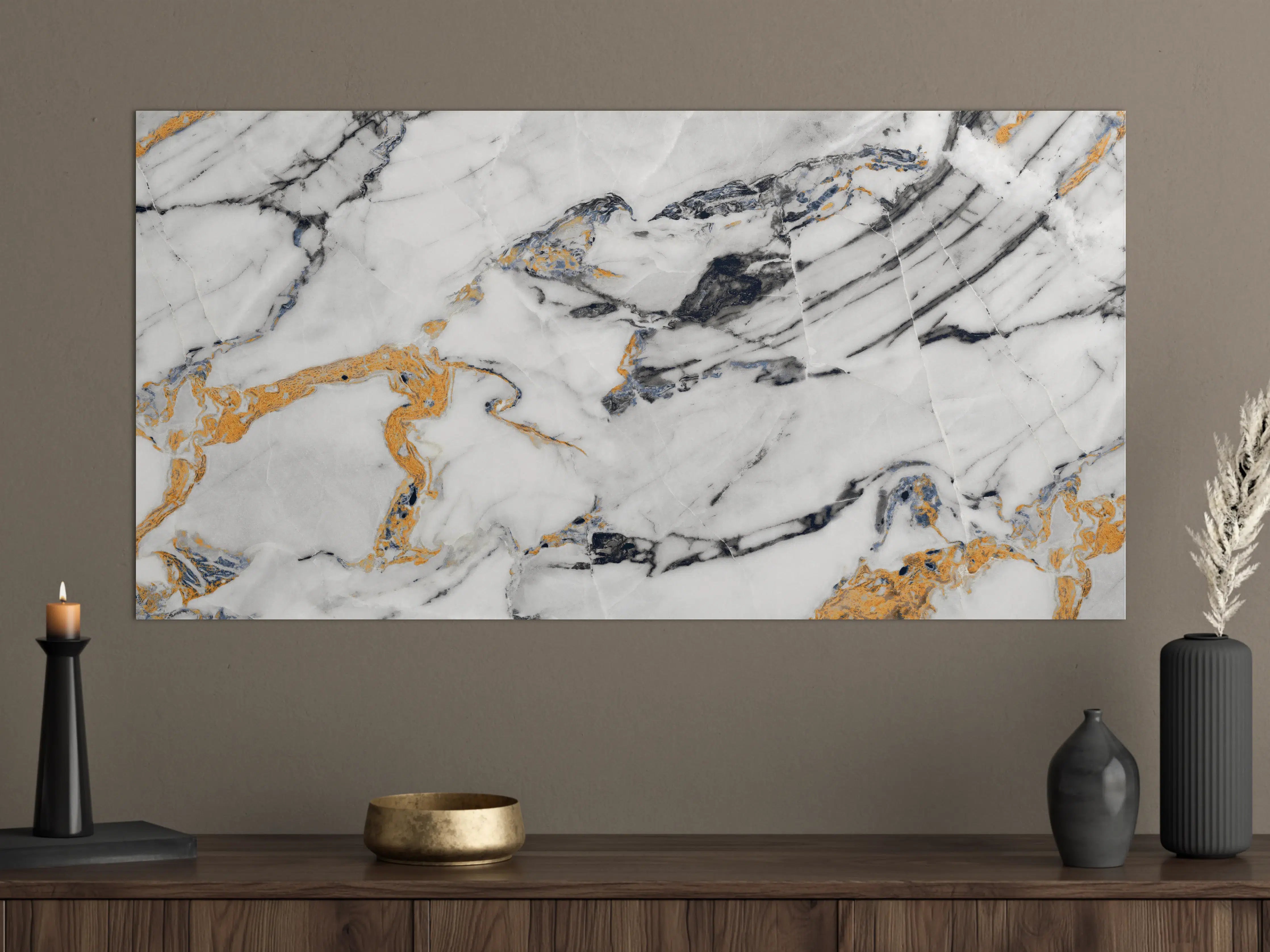 Große Wandbilder - Weißer Carrara Statuario Marmor