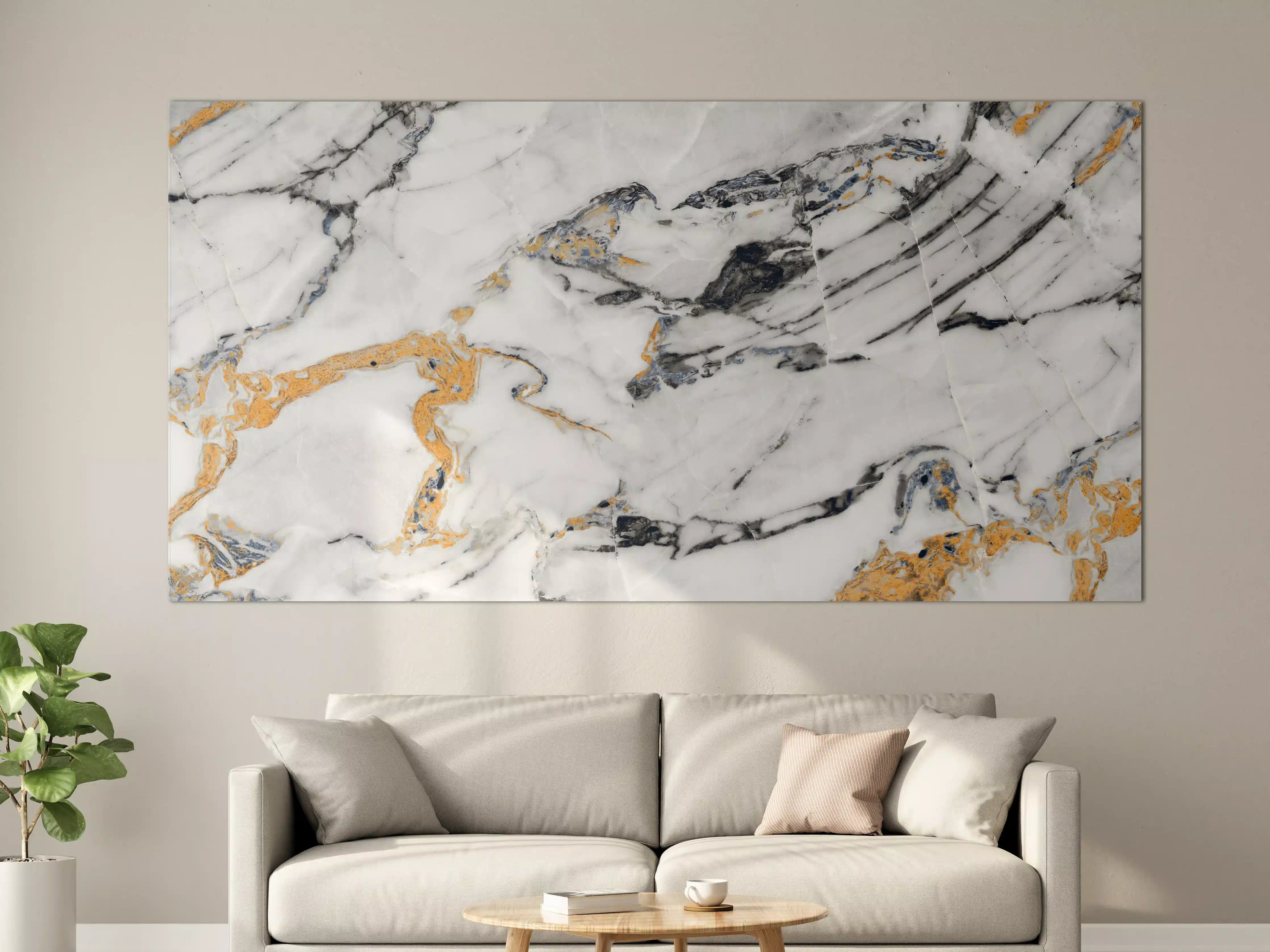 Große Wandbilder - Weißer Carrara Statuario Marmor