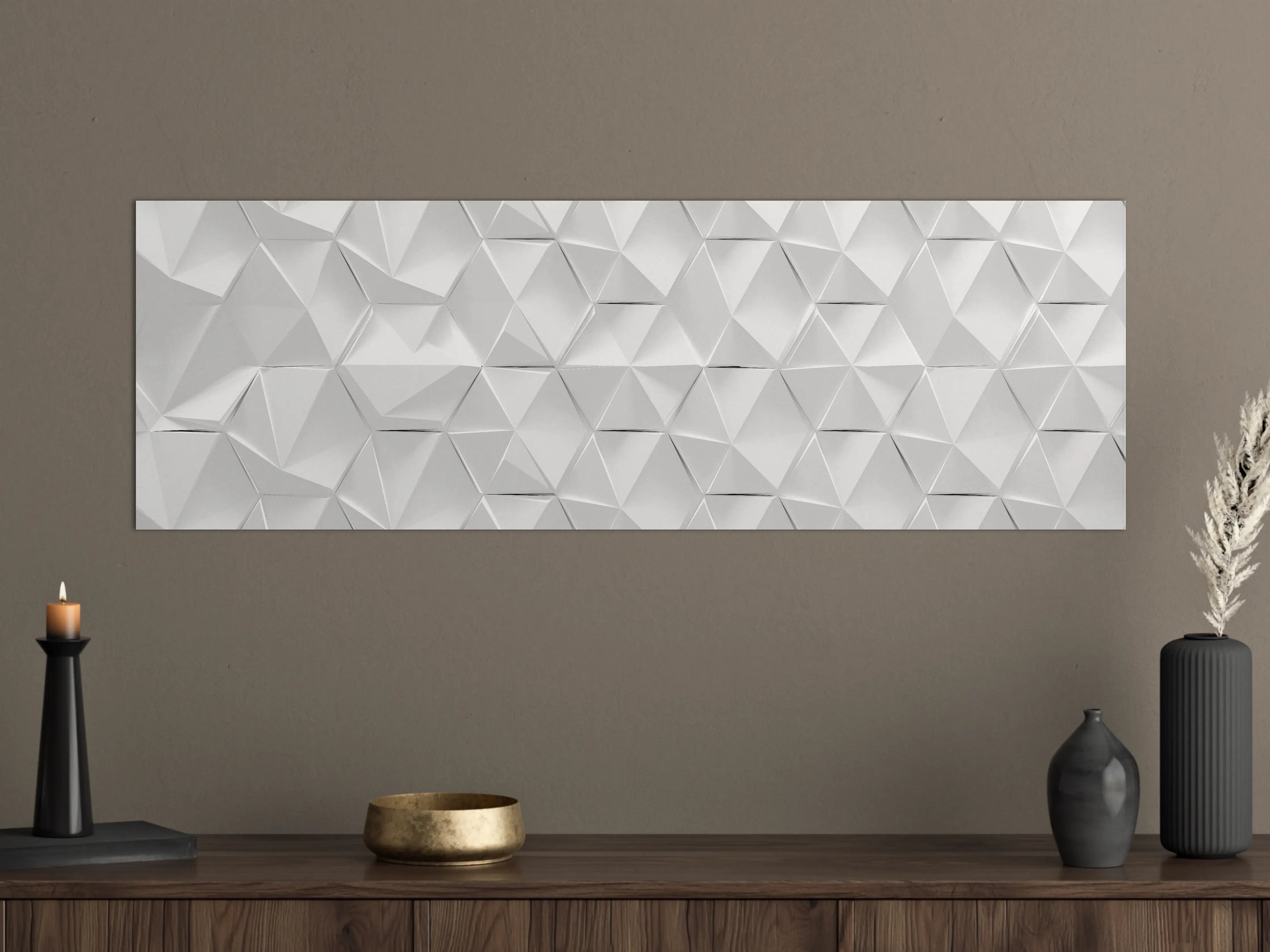 Große Wandbilder - Weißer futuristischer Hintergrund