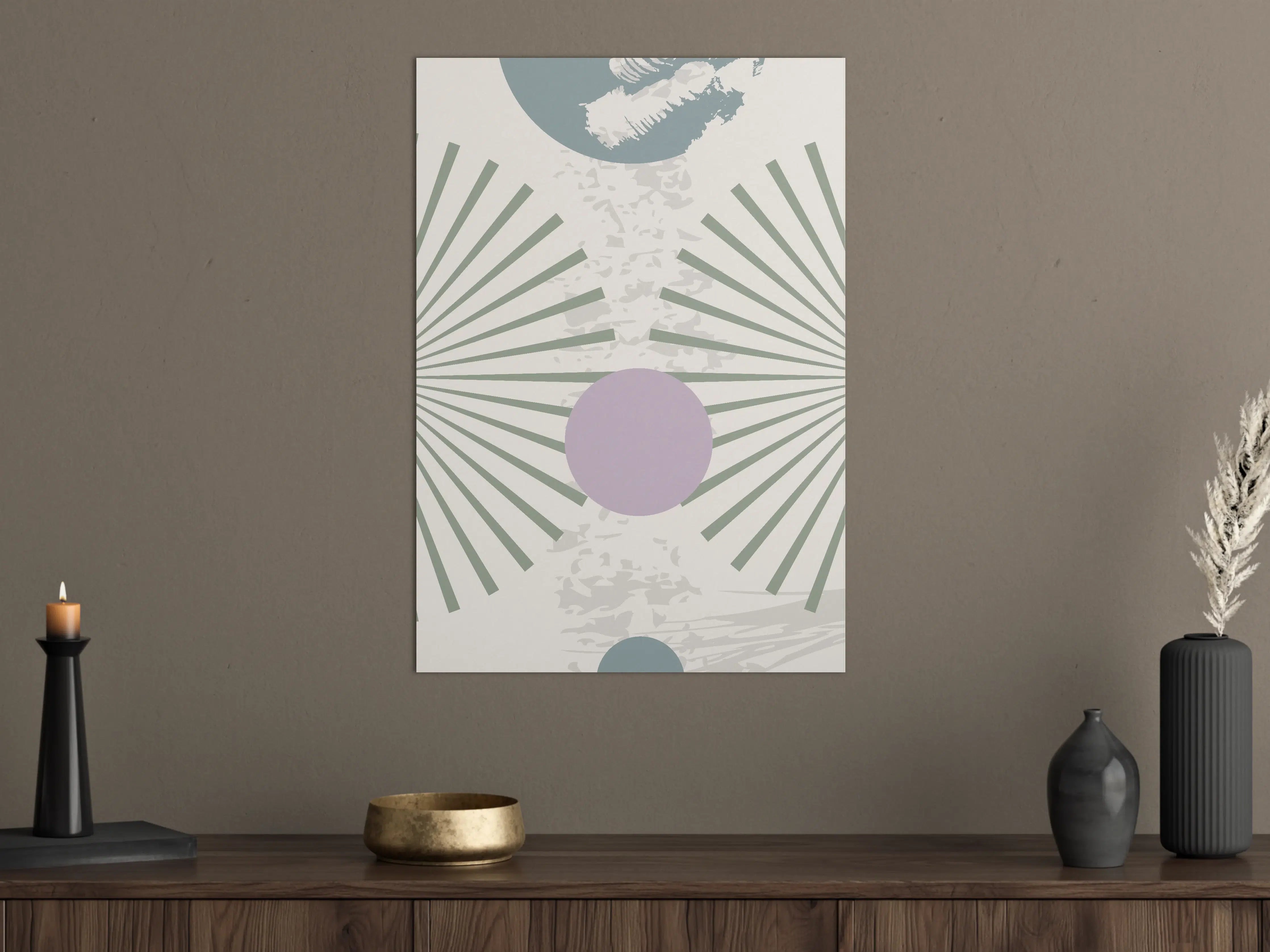 Große Wandbilder - Weißes Farbenspiel in Pastellgrau