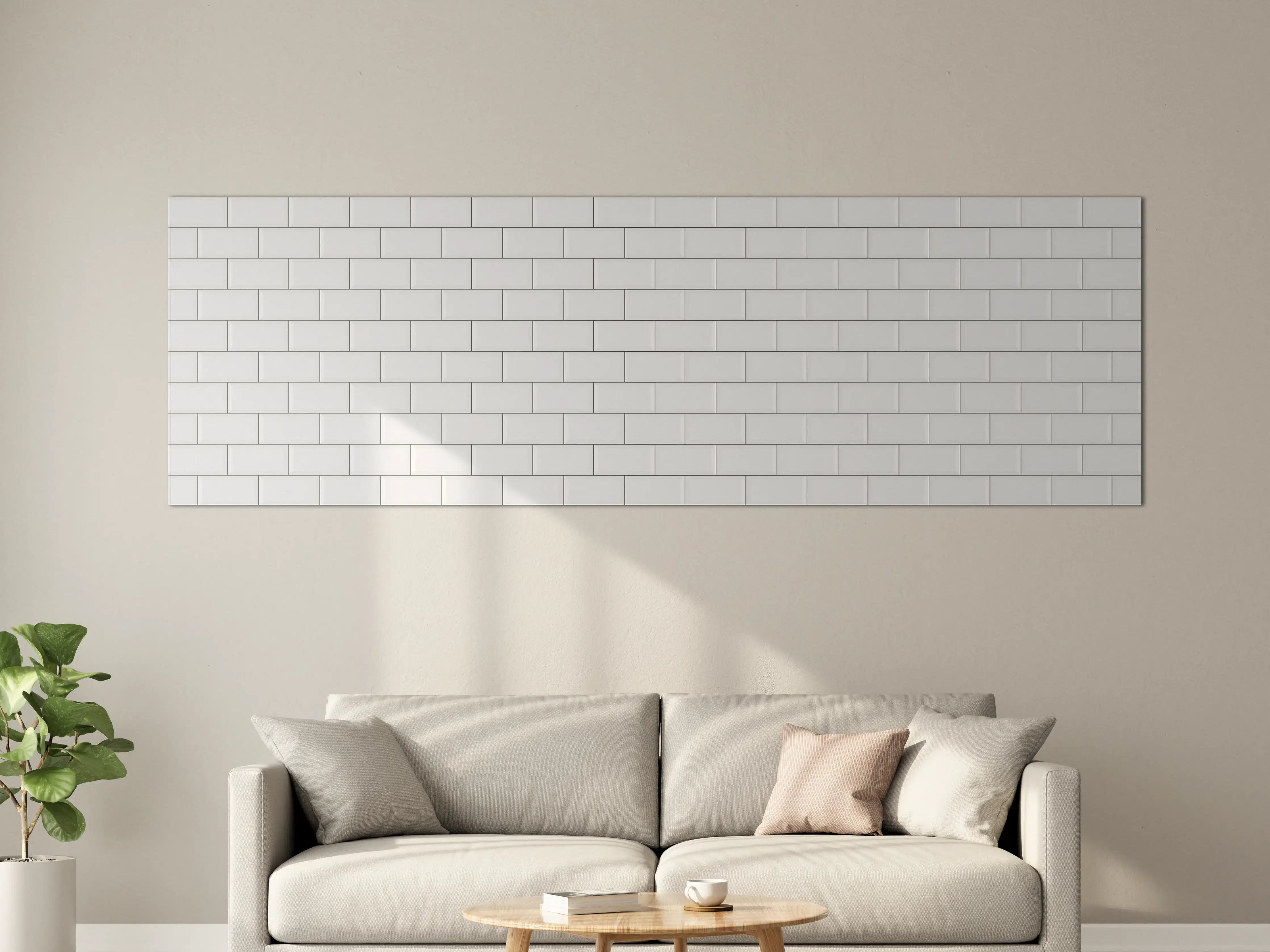 Große Wandbilder - Weißes Mauerwerk-Design