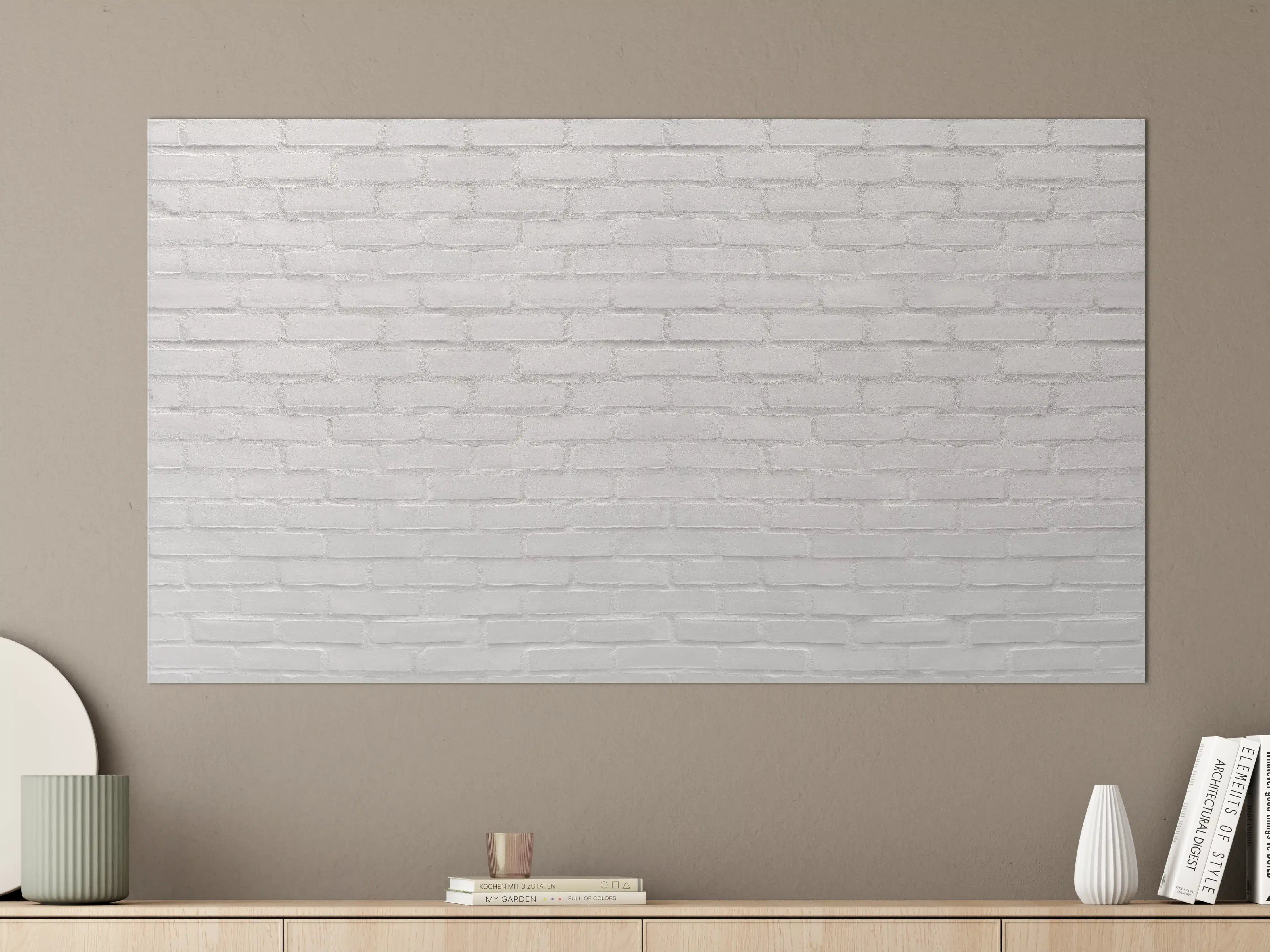 Große Wandbilder - Weißliche Ziegelwand