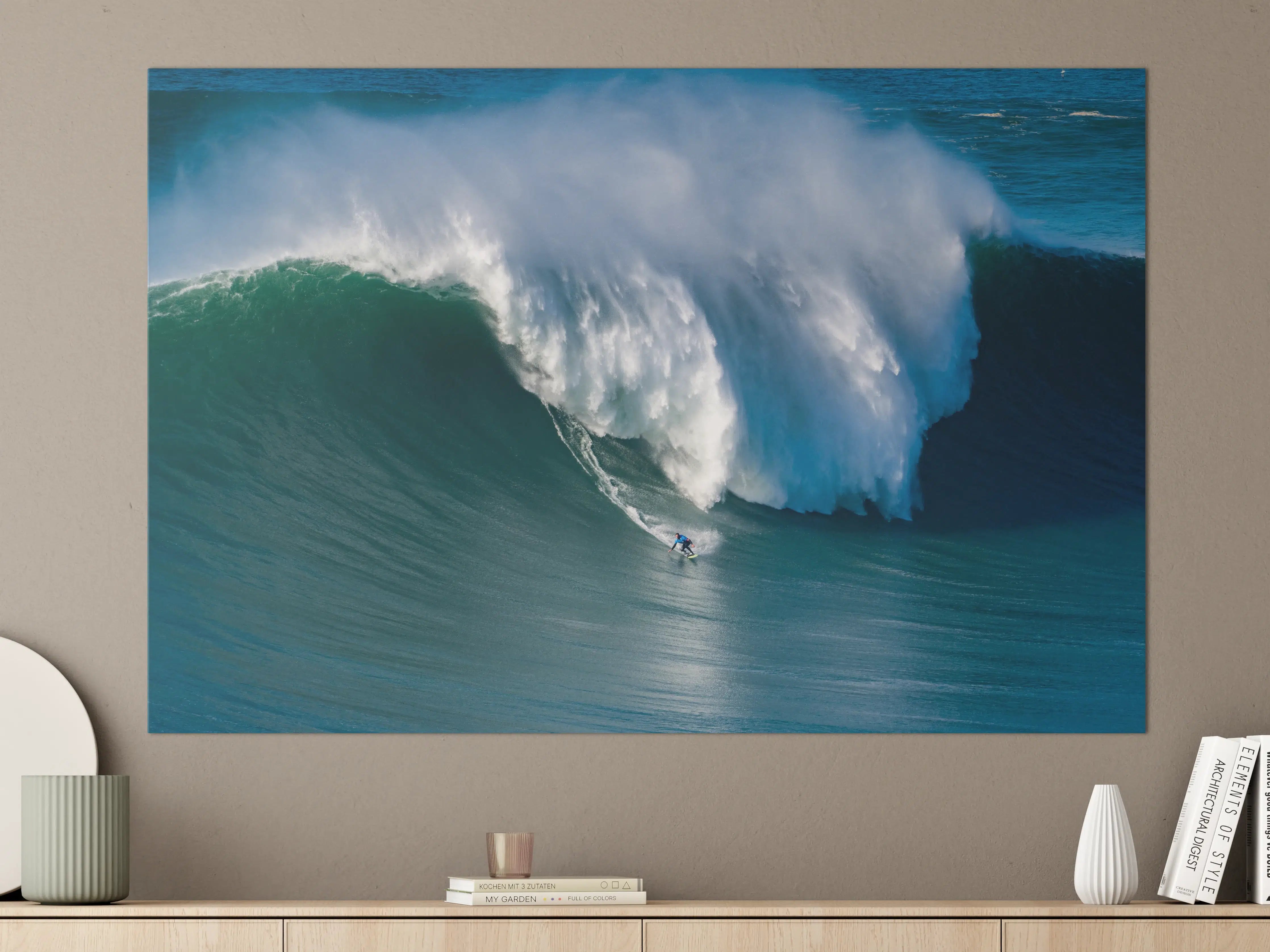 Große Wandbilder - Wellenreiten auf riesiger Welle