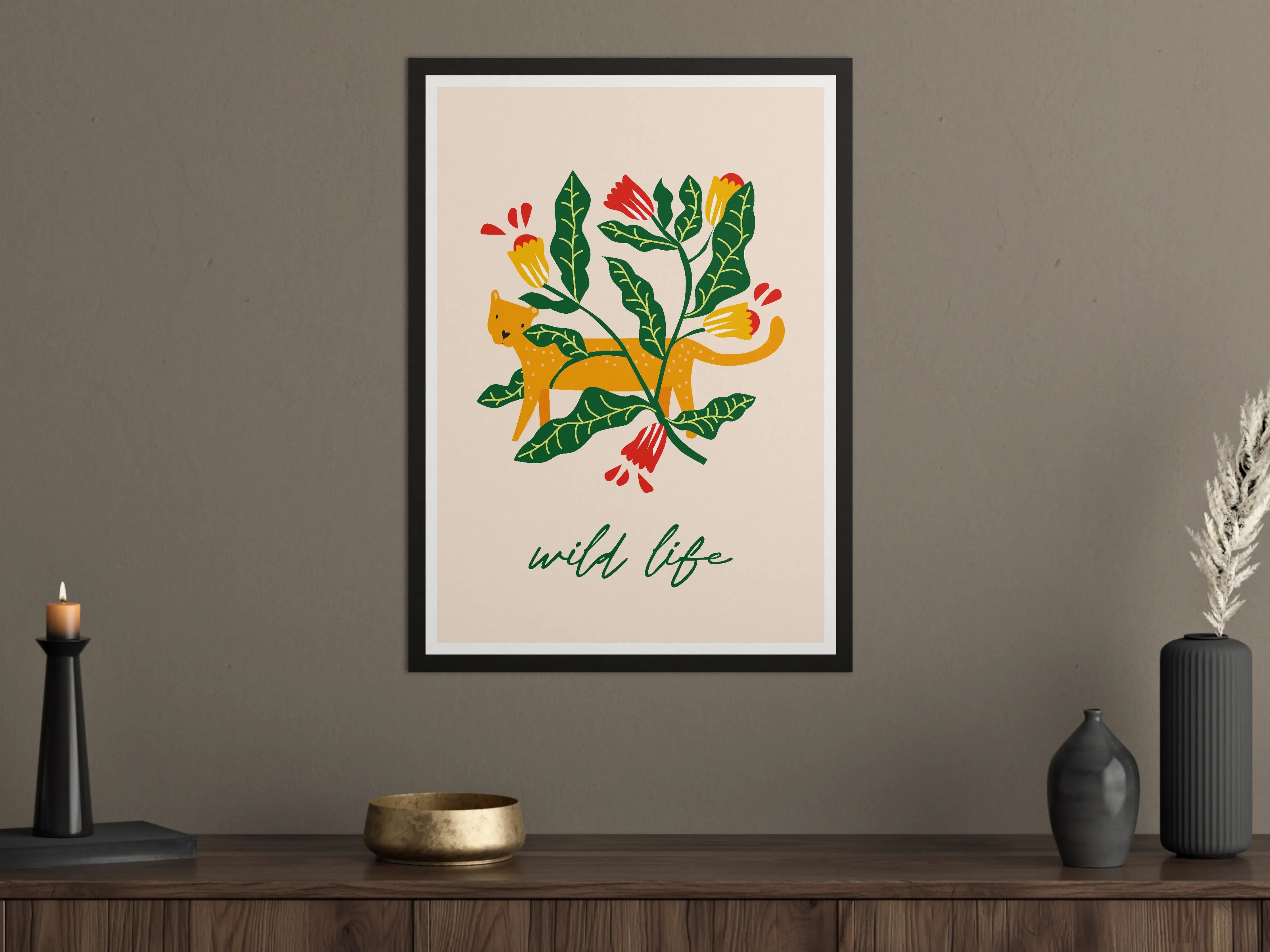 Große Wandbilder - Wilder Dschungel mit leuchtender Flora