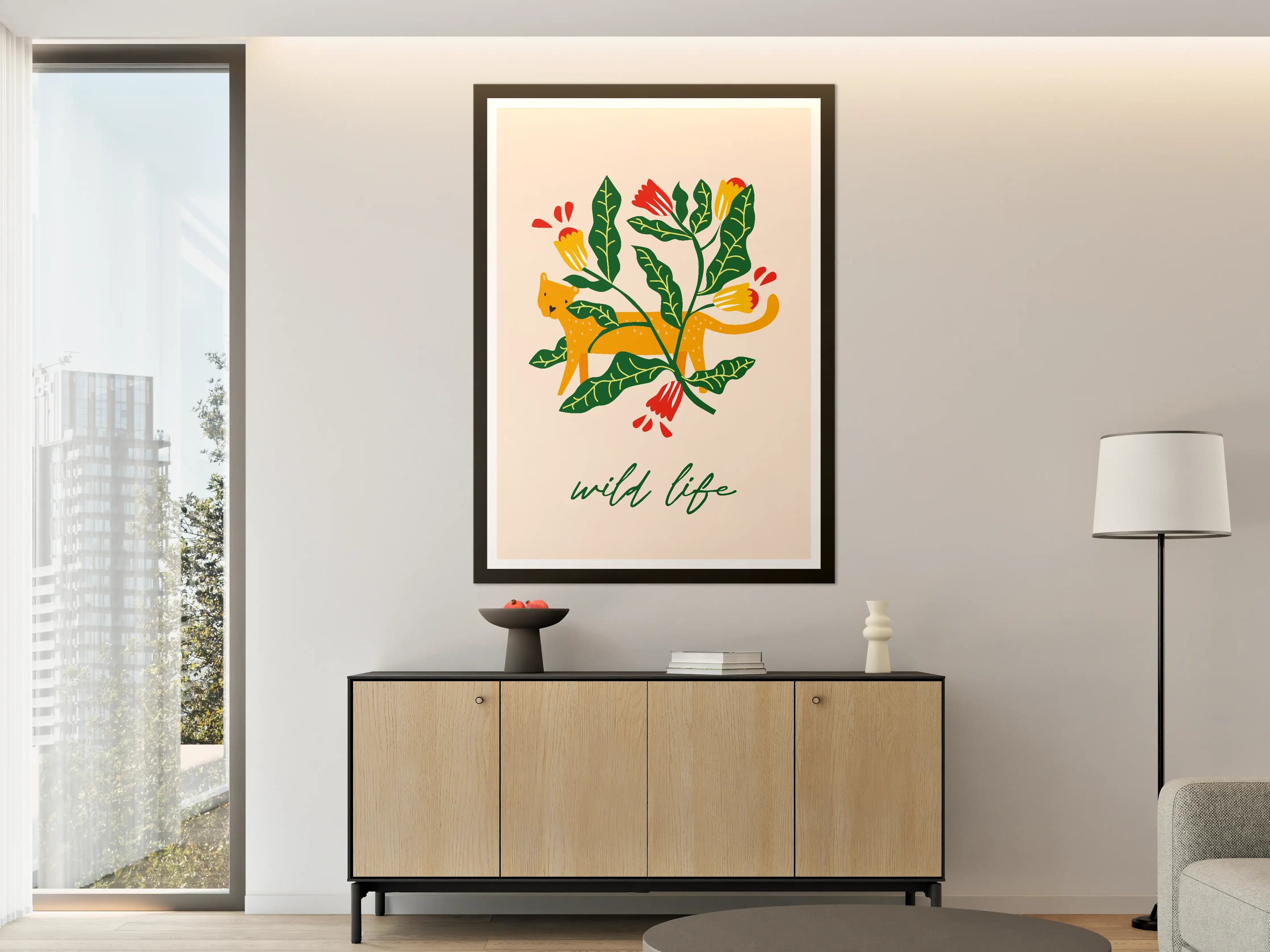 Große Wandbilder - Wilder Dschungel mit leuchtender Flora