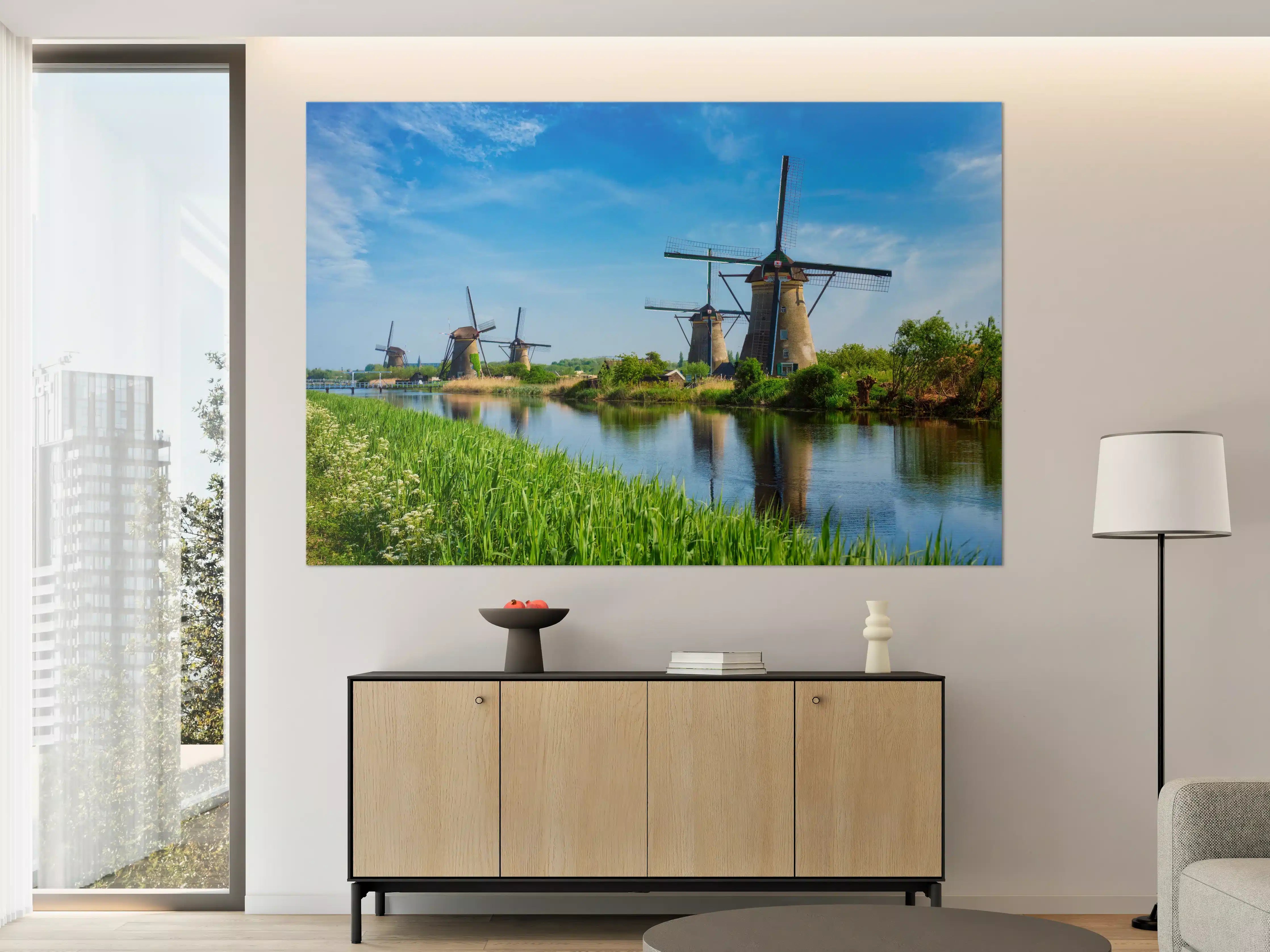Große Wandbilder - Windmühlen in Kinderdijk - Holland