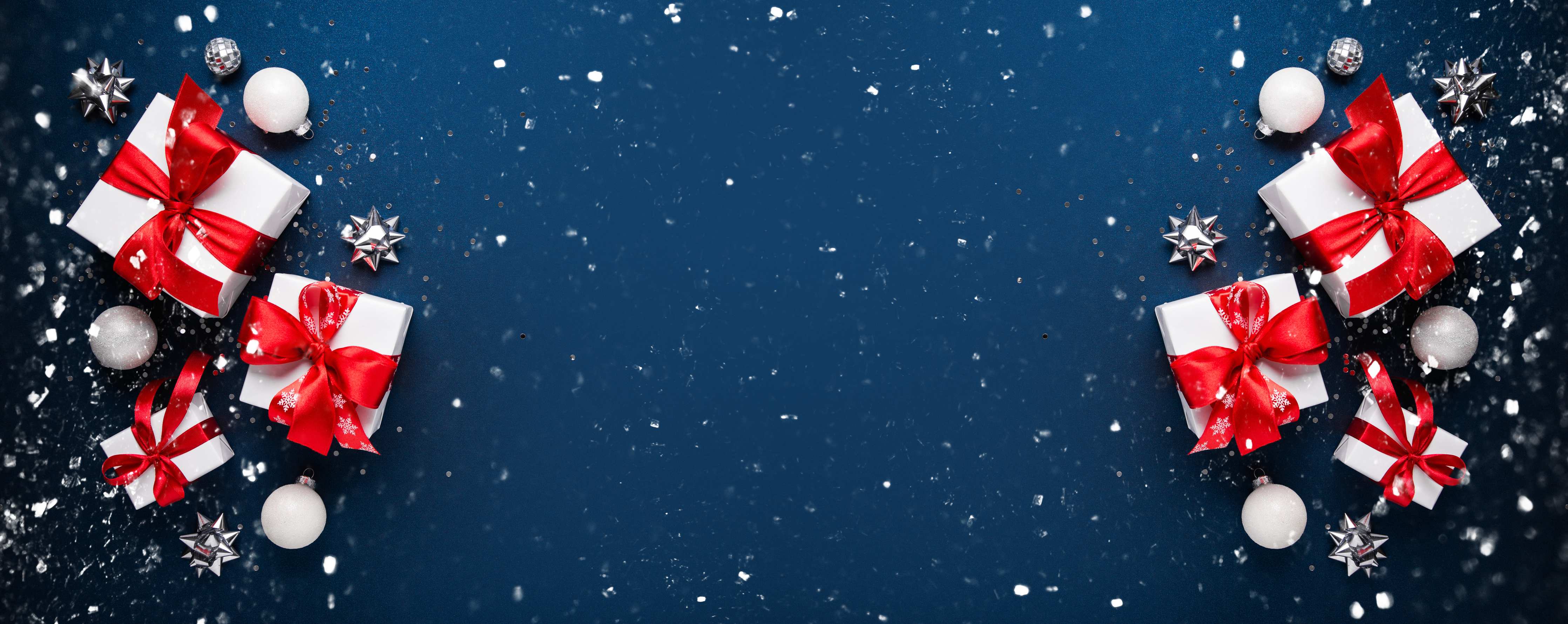 Große Wandbilder-Winterdekoration als Banner