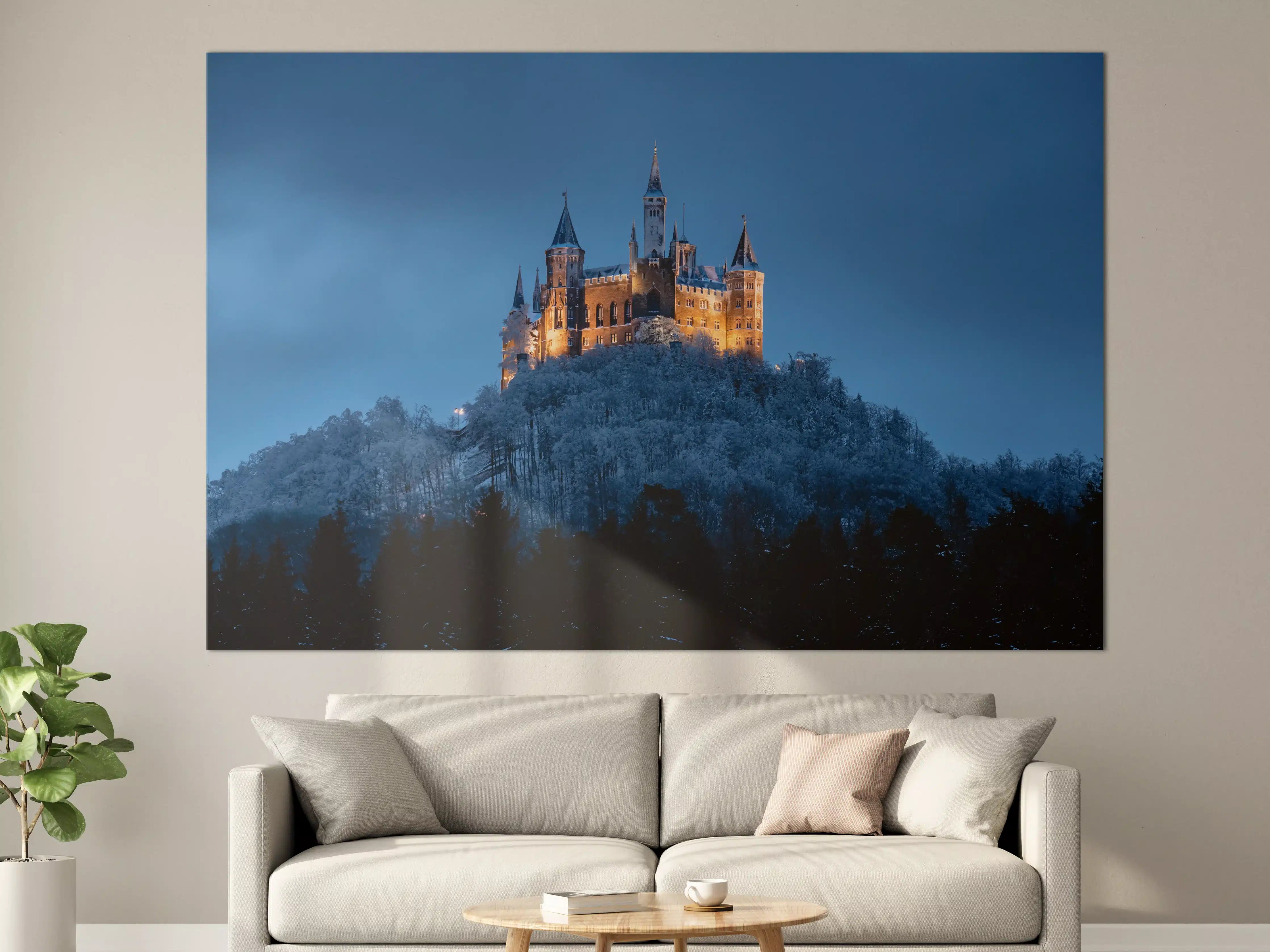 Große Wandbilder - Winterliche Atmosphäre - Burg von Hohenzollern