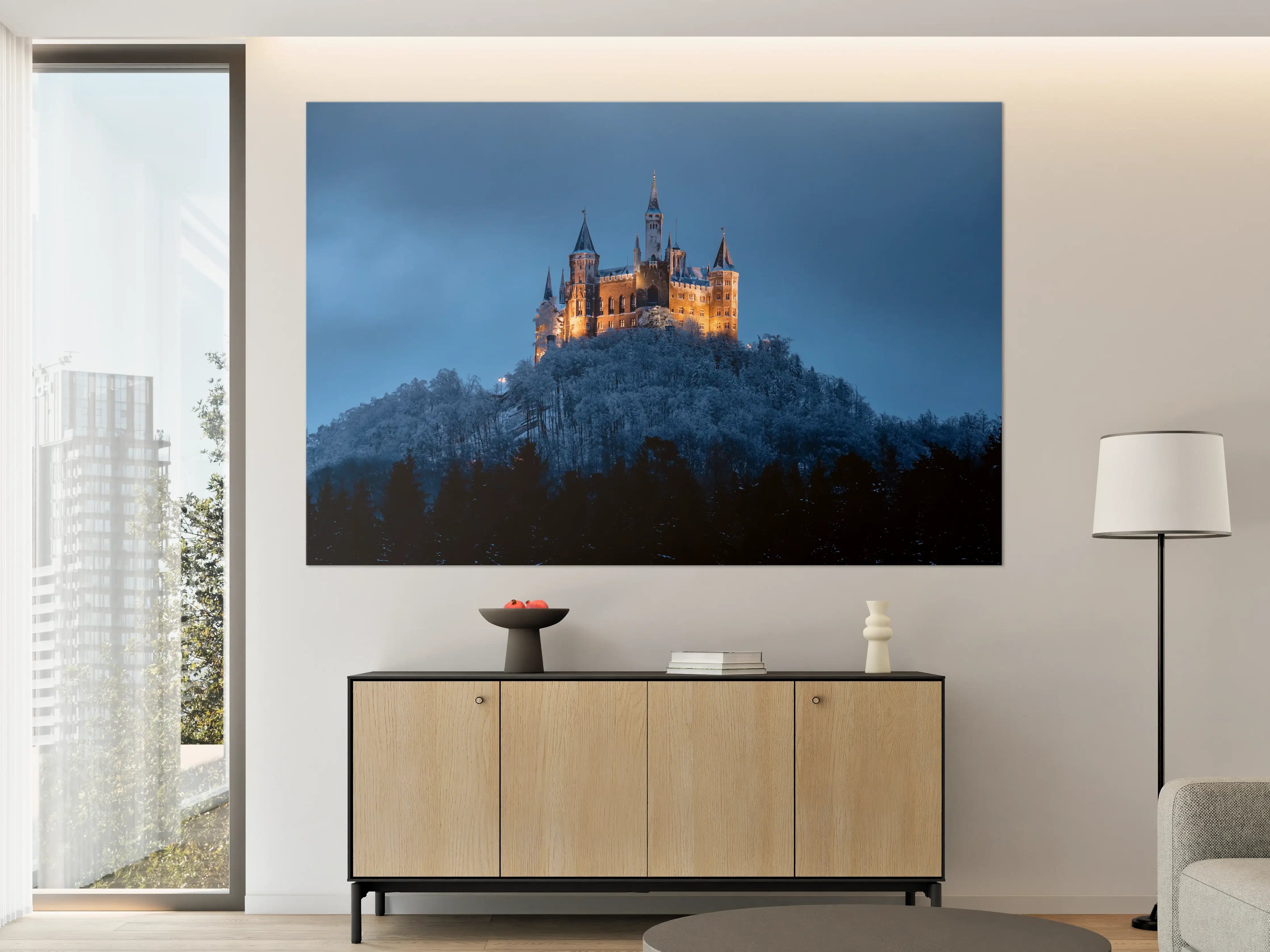 Große Wandbilder - Winterliche Atmosphäre - Burg von Hohenzollern