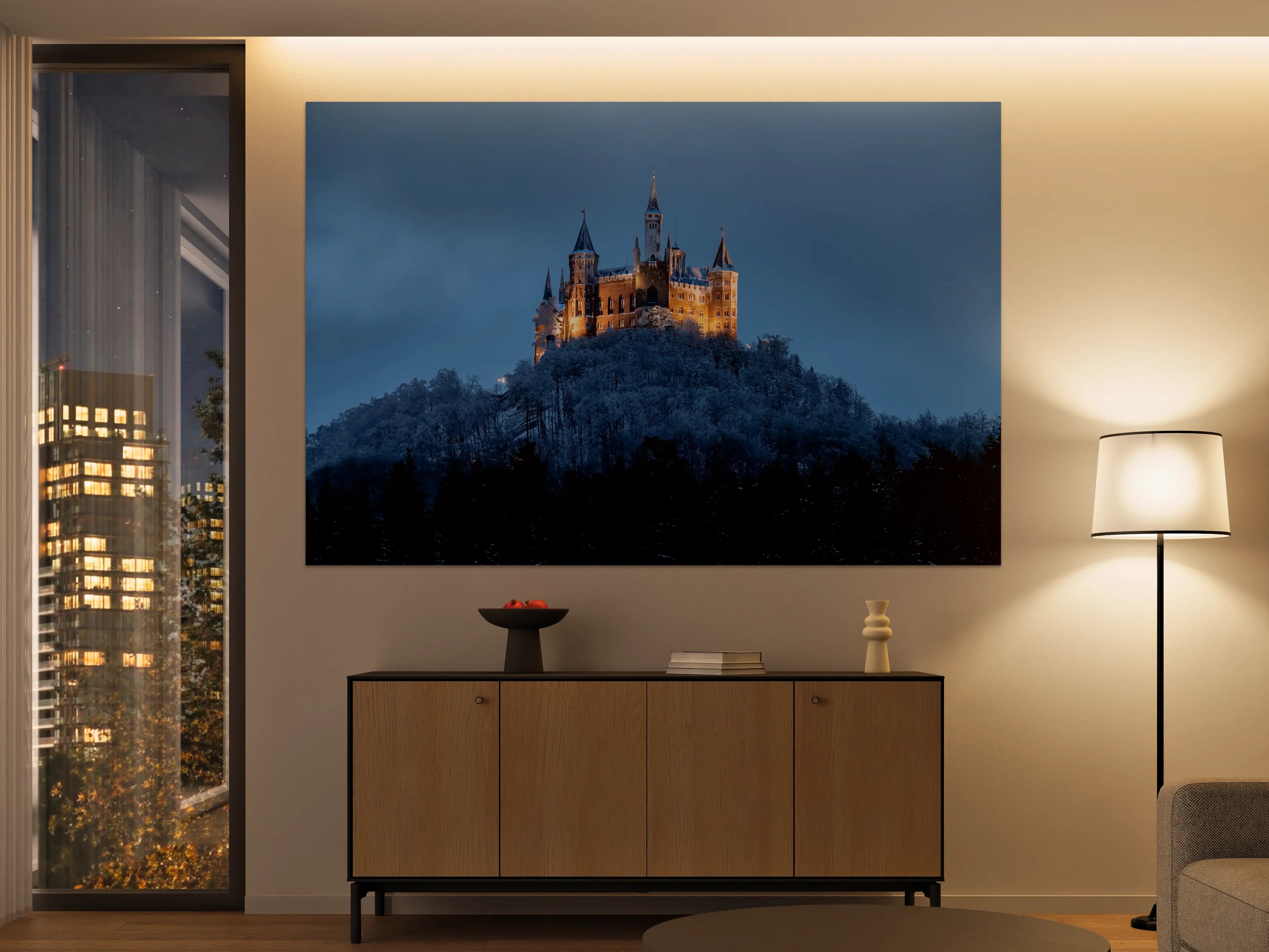 Große Wandbilder - Winterliche Atmosphäre - Burg von Hohenzollern