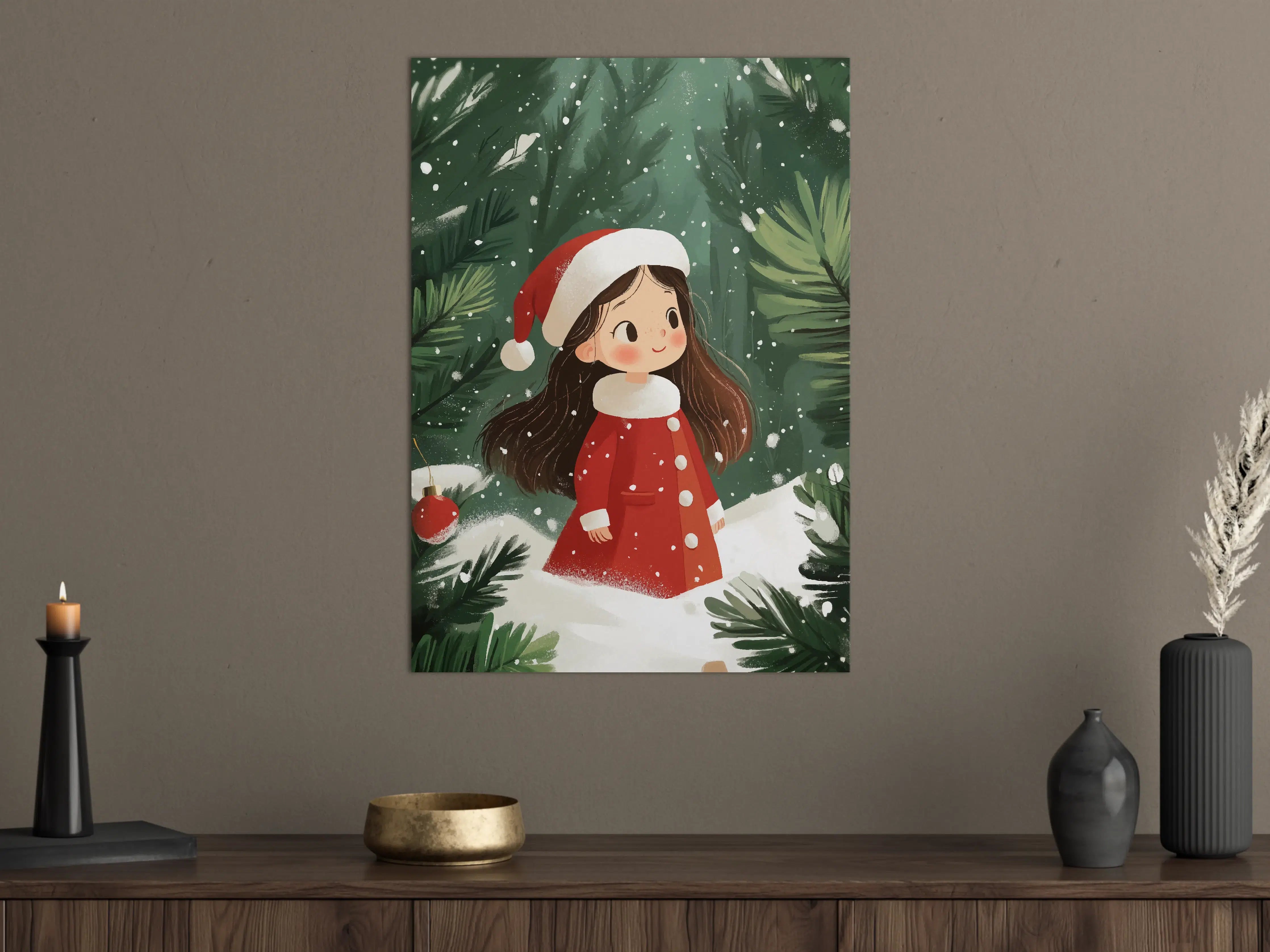 Große Wandbilder - Winterliche Kinderfreundschaft