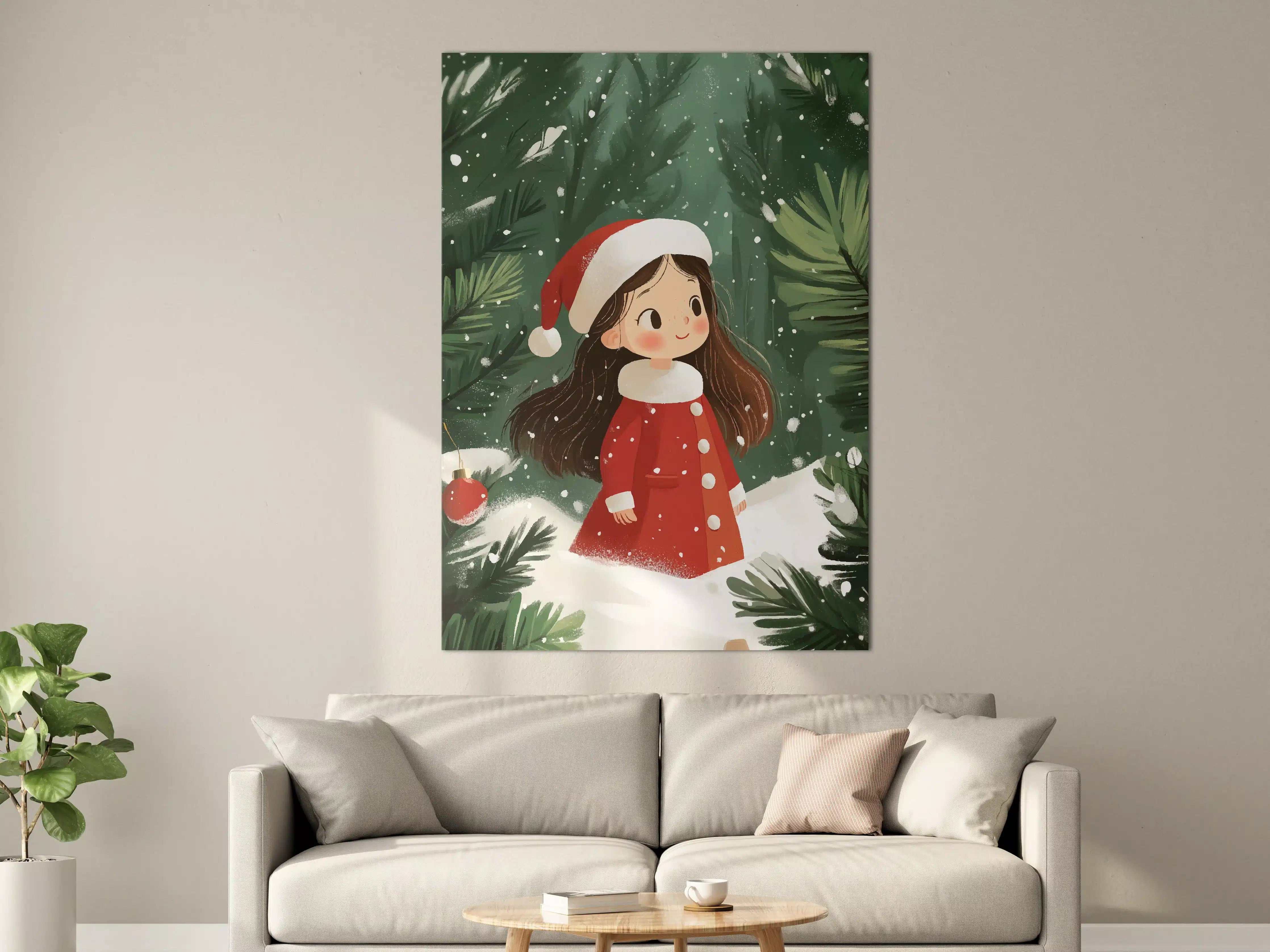 Große Wandbilder - Winterliche Kinderfreundschaft