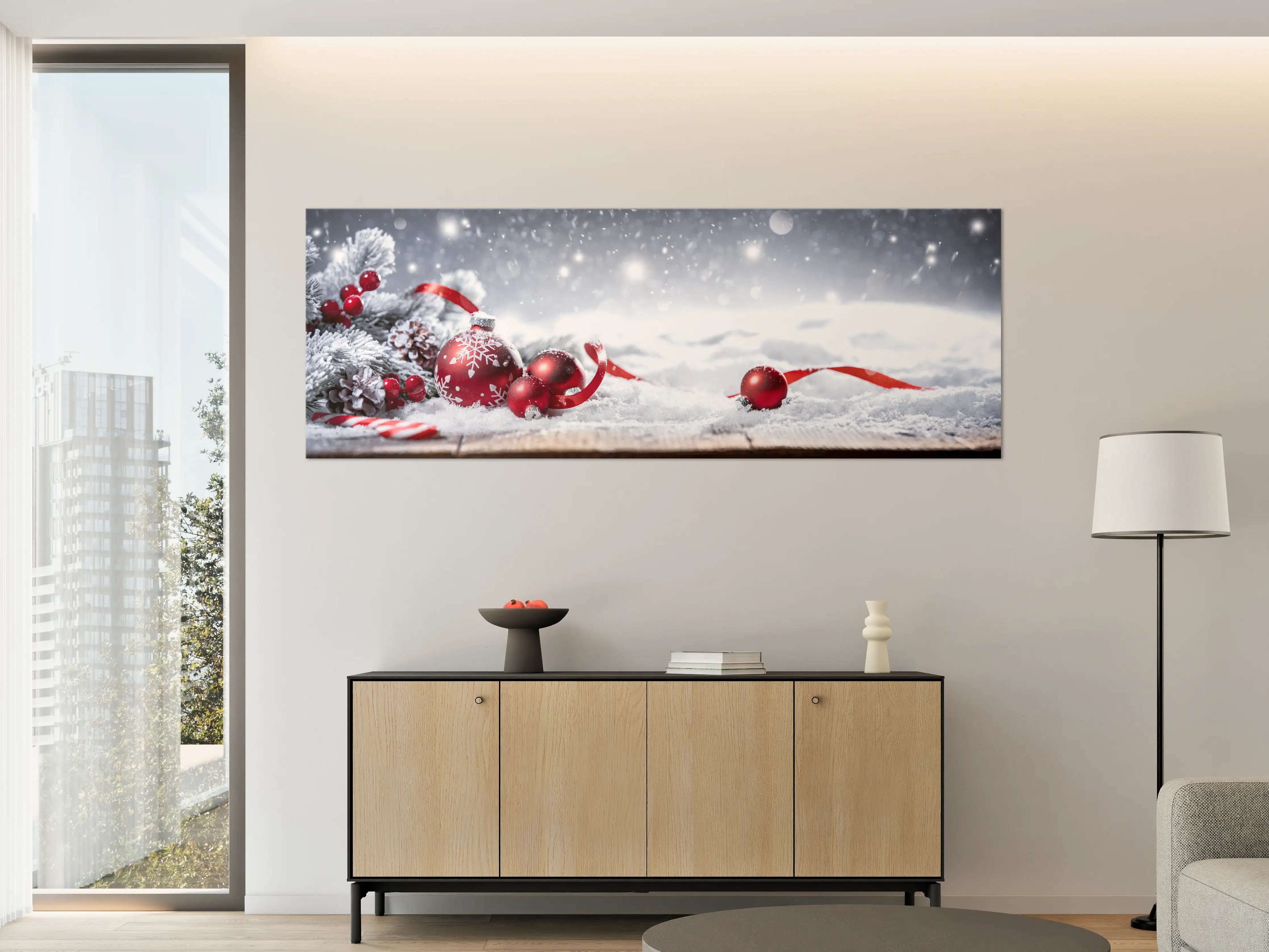 Große Wandbilder - Winterliche Weihnachtsdekoration
