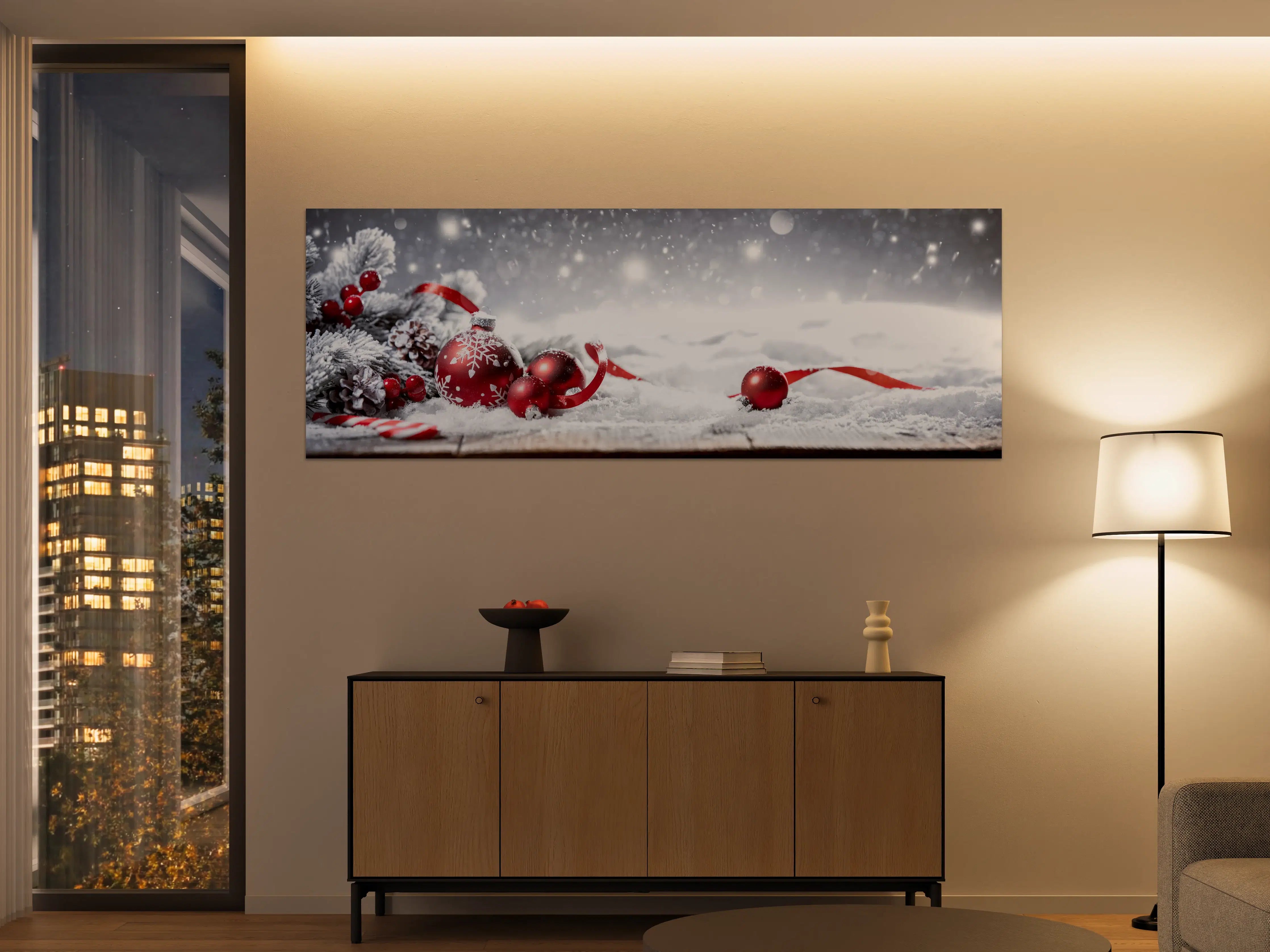 Große Wandbilder - Winterliche Weihnachtsdekoration
