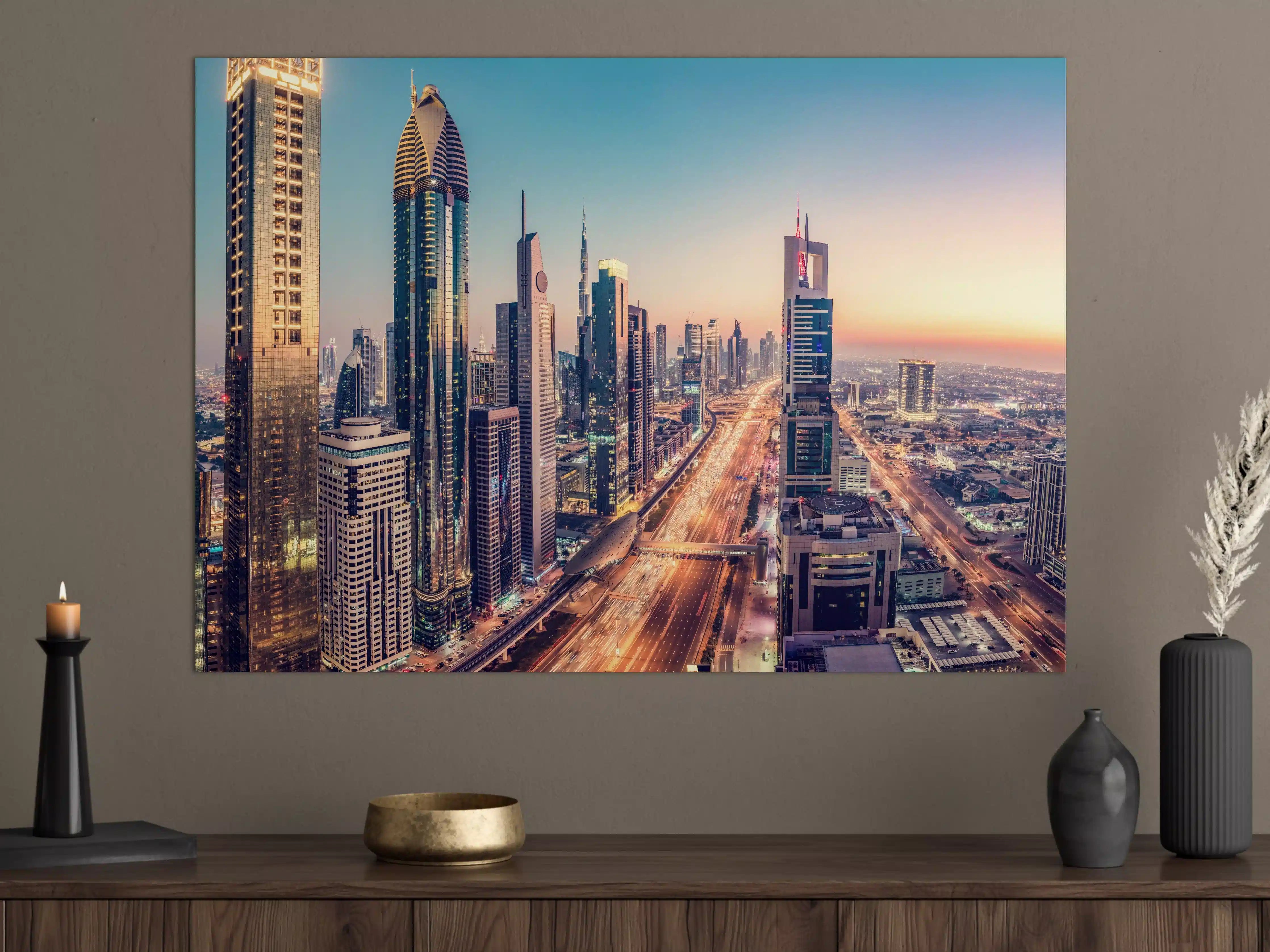 Große Wandbilder - Wolkenkratzer - Hochhäuser in der Innenstadt von Dubai