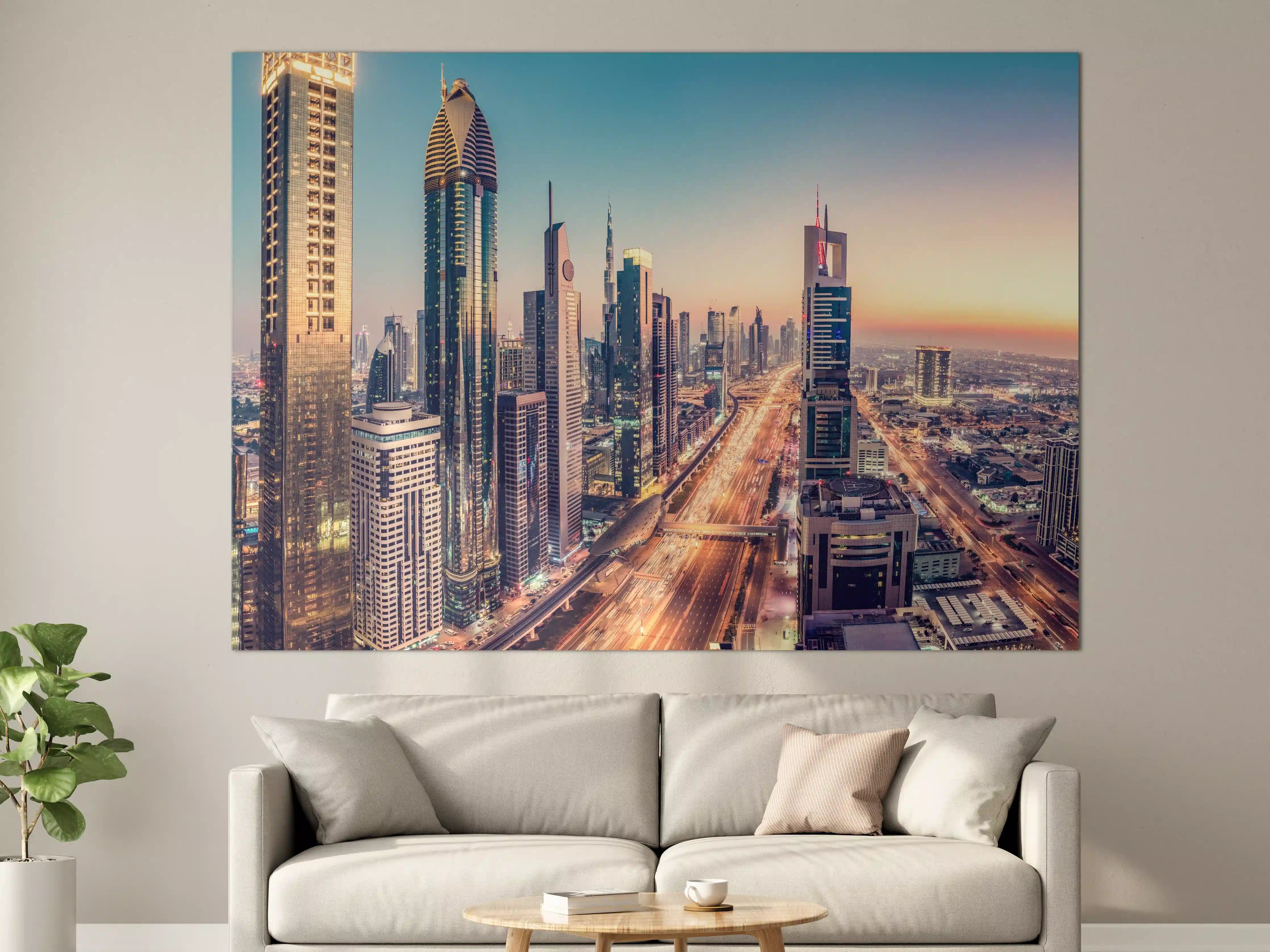 Große Wandbilder - Wolkenkratzer - Hochhäuser in der Innenstadt von Dubai