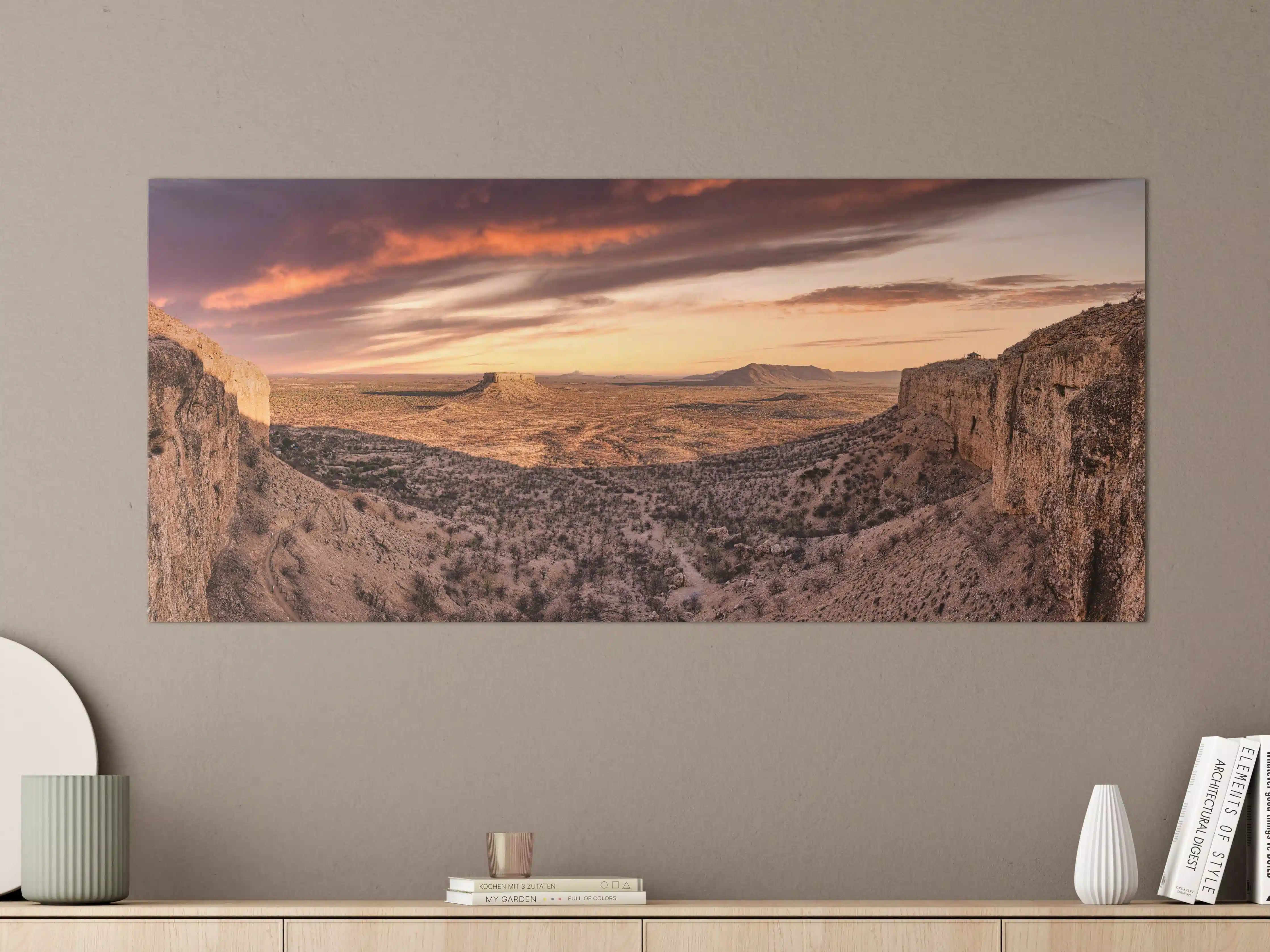 Große Wandbilder - Wüstenblick auf Vingerklip Lodge - Nambia Damaraland