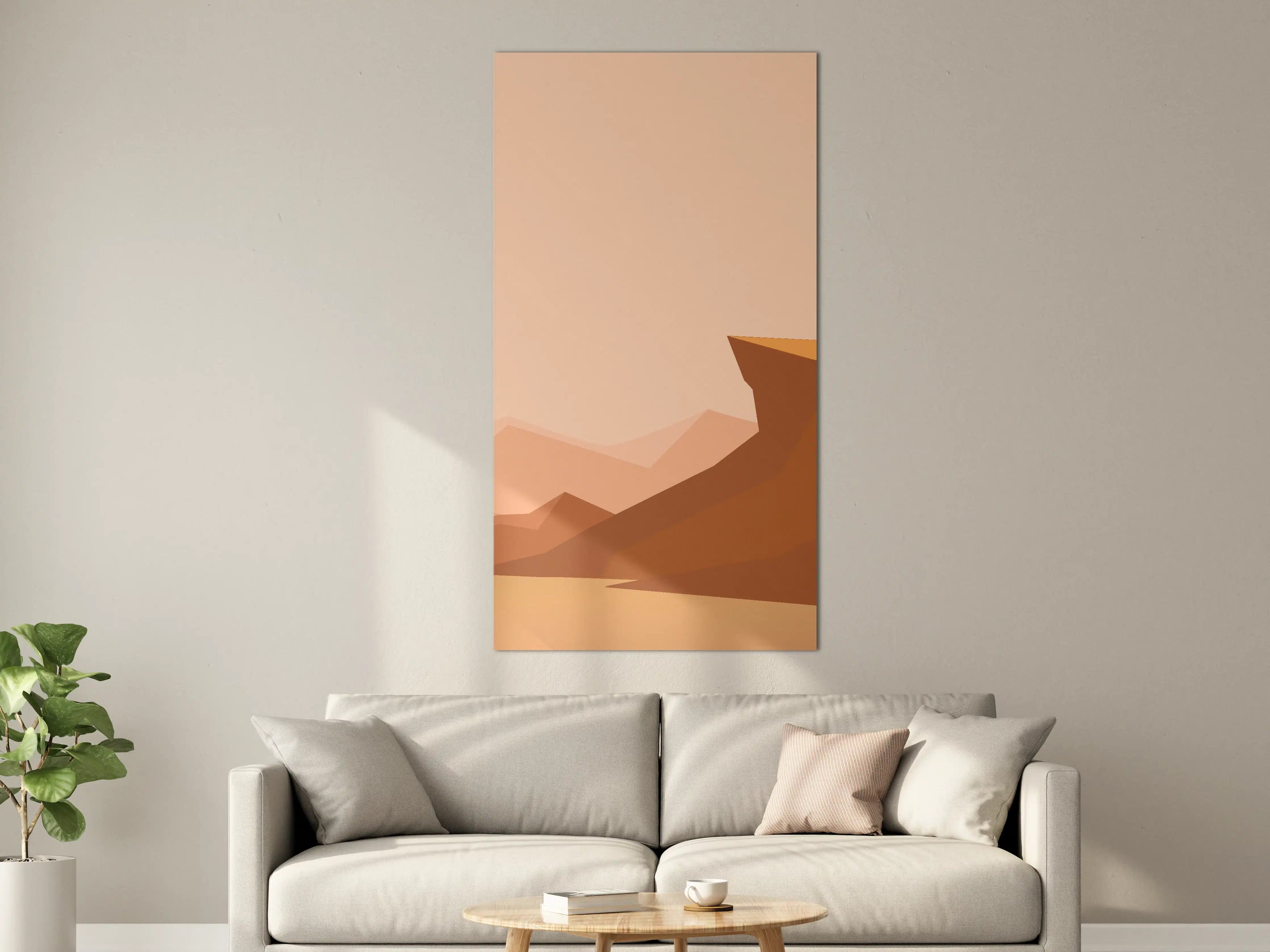 Große Wandbilder - Wüstenlandschaft mit Felsen in warmen Erdtönen