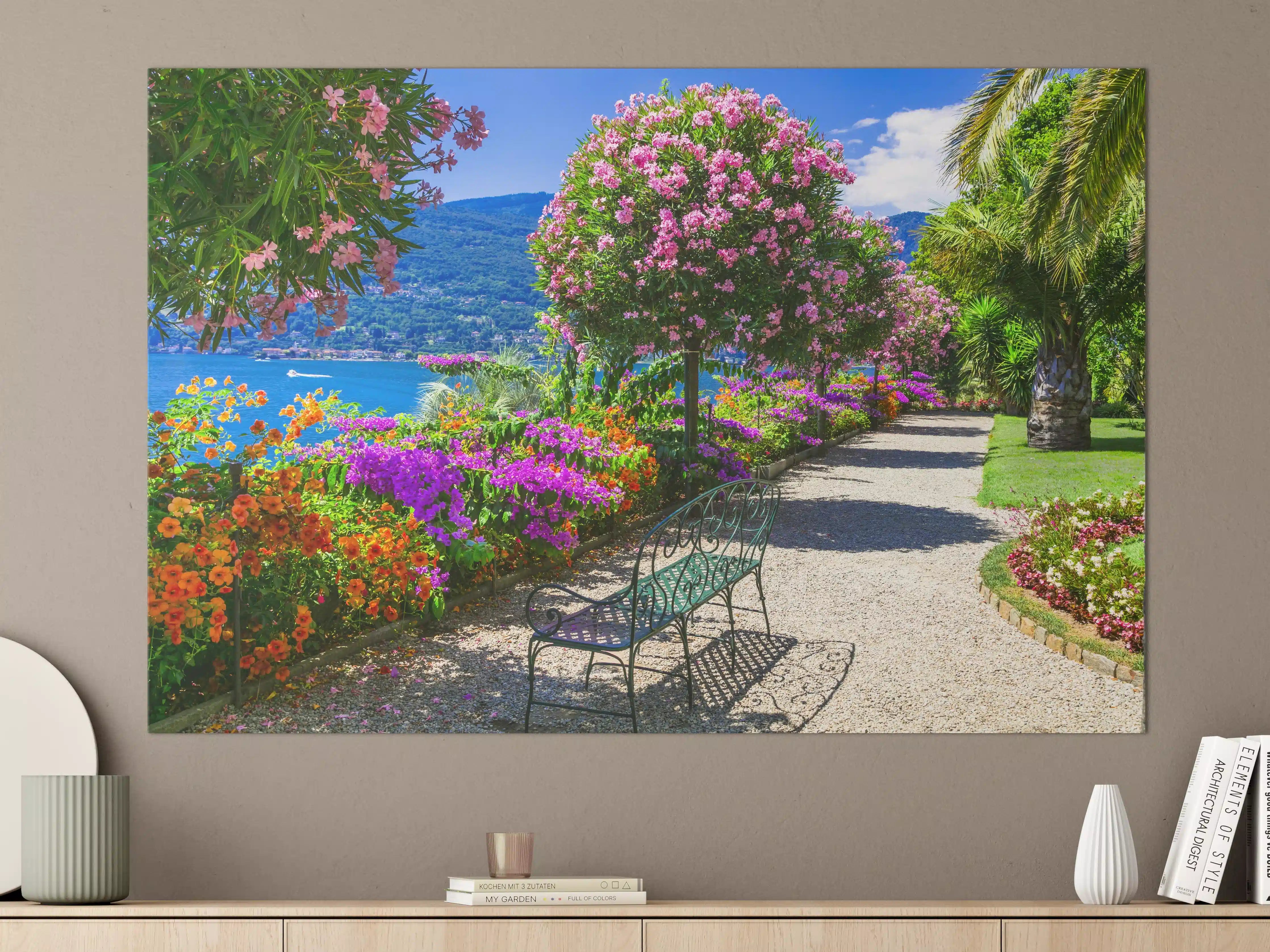 Große Wandbilder - Wunderschöner Garten in Lago Maggiore