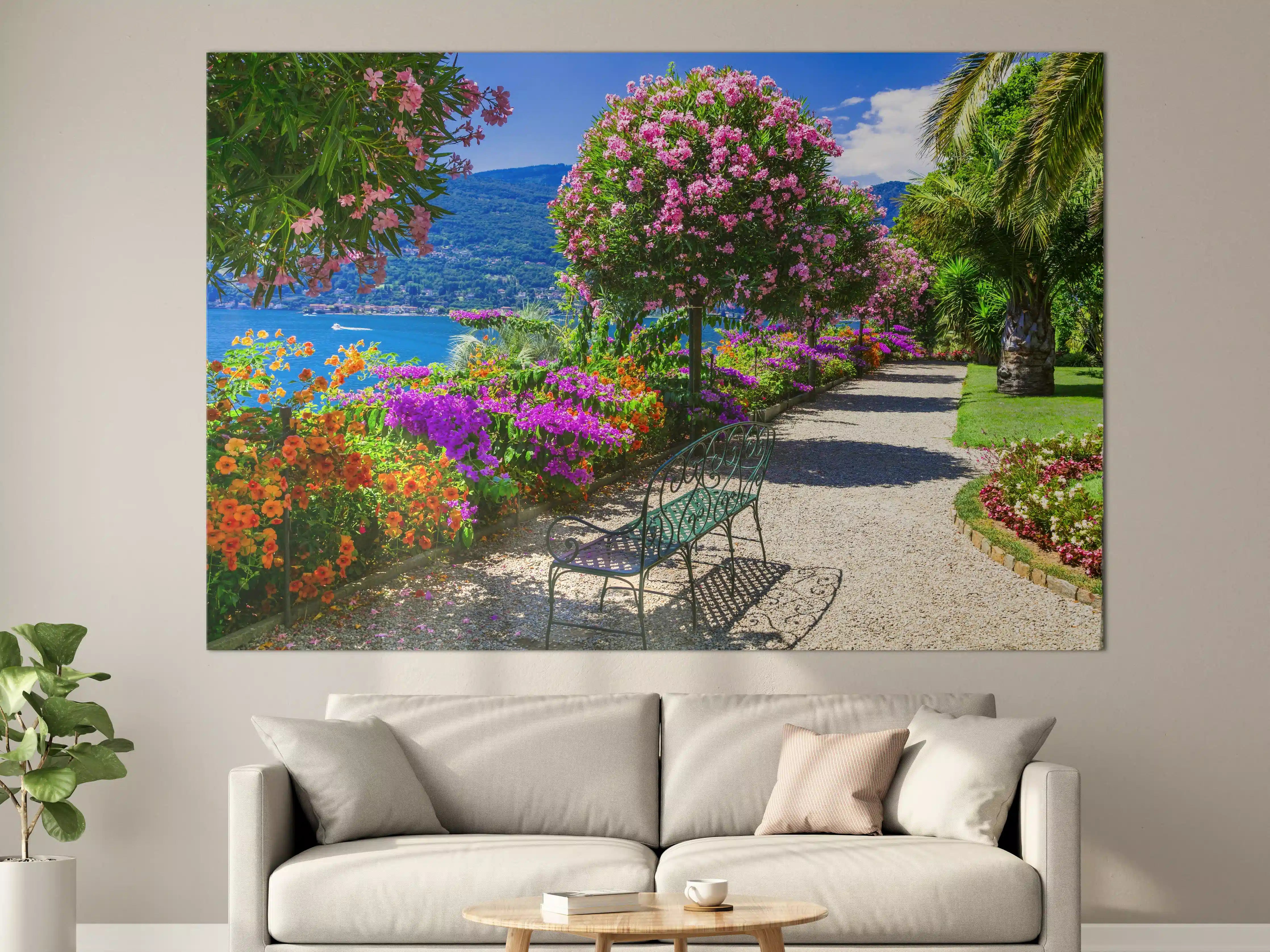 Große Wandbilder - Wunderschöner Garten in Lago Maggiore