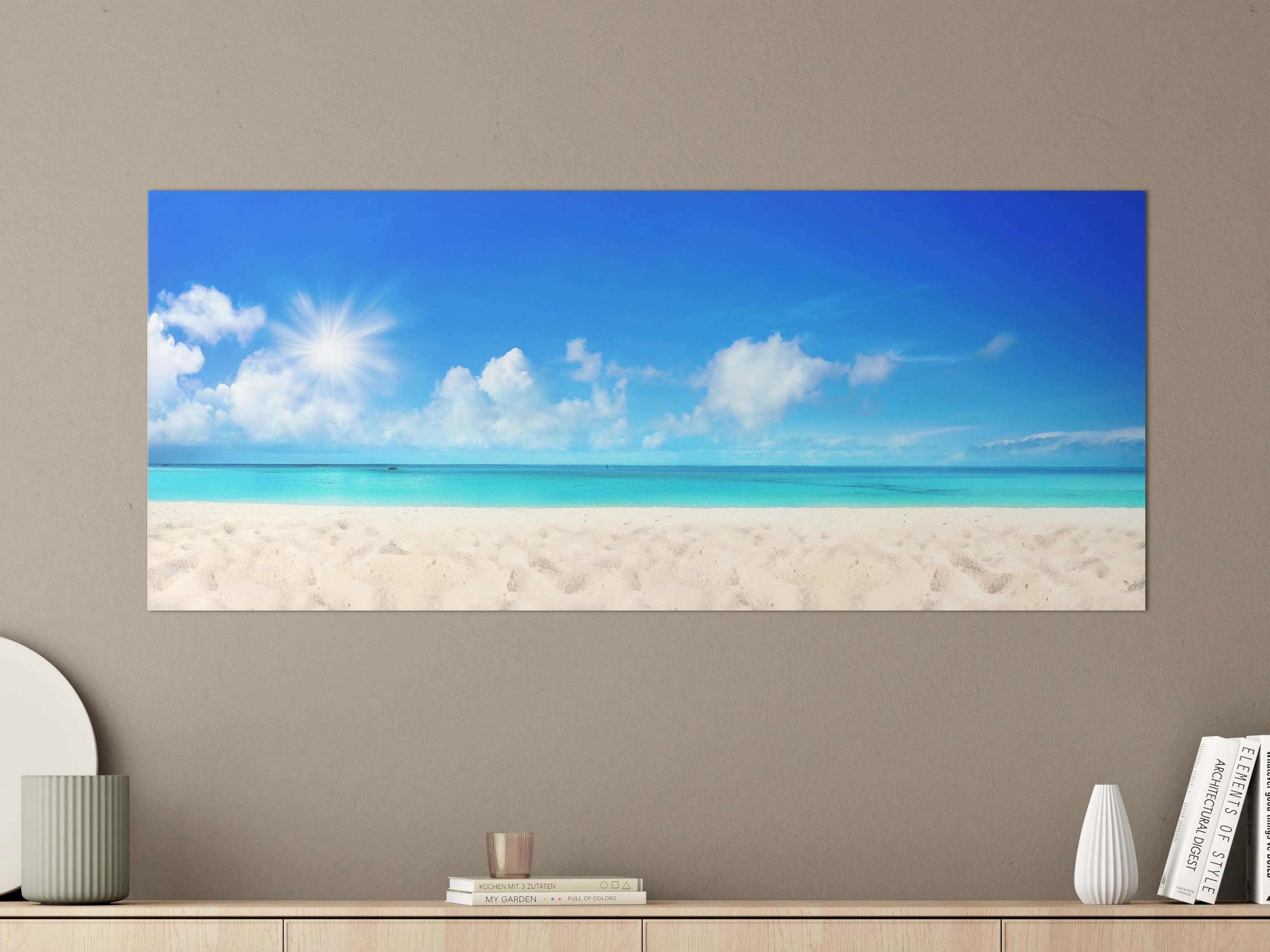 Große Wandbilder - Wunderschöner Strand mit hellem Sand