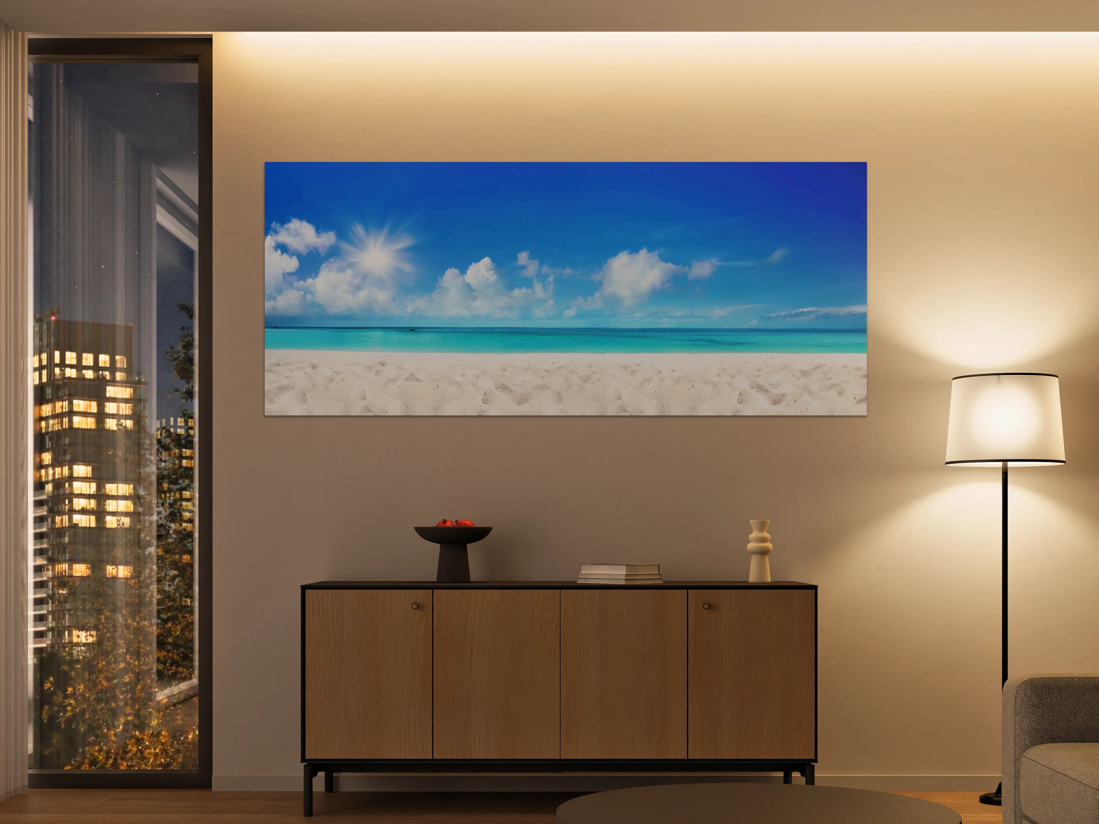 Große Wandbilder - Wunderschöner Strand mit hellem Sand