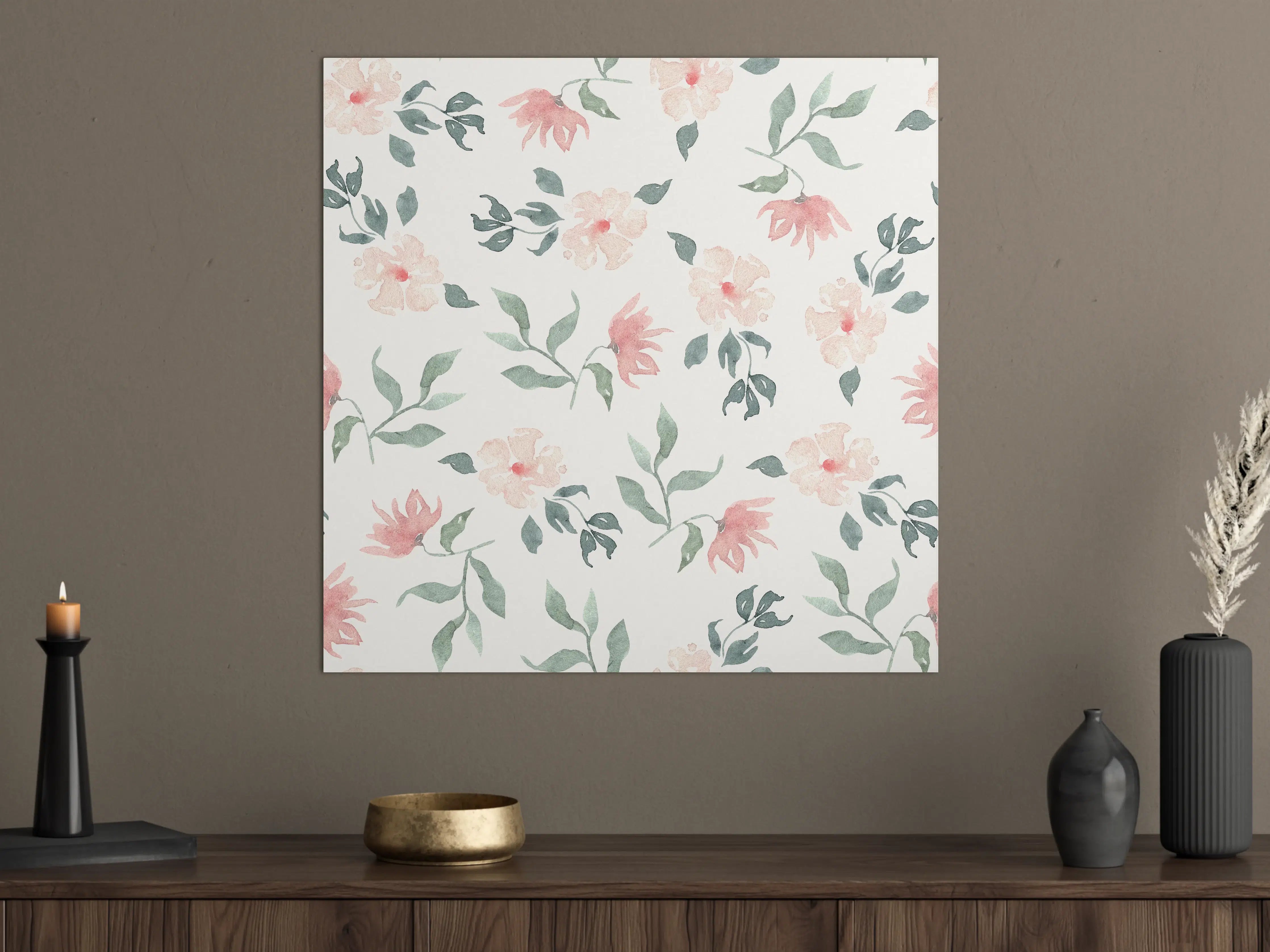 Große Wandbilder - Wunderschönes Blumendesign in Pastellfarben
