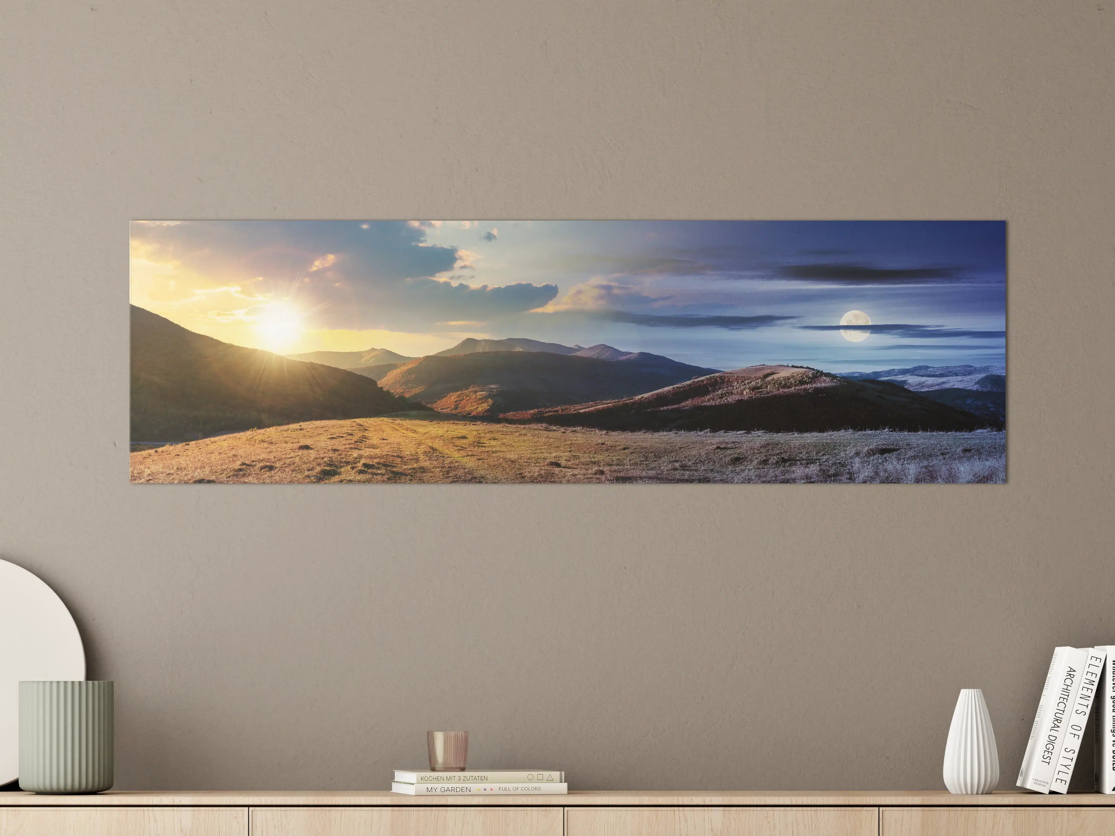 Große Wandbilder - Wunderschönes Panorama eines Bergkamms