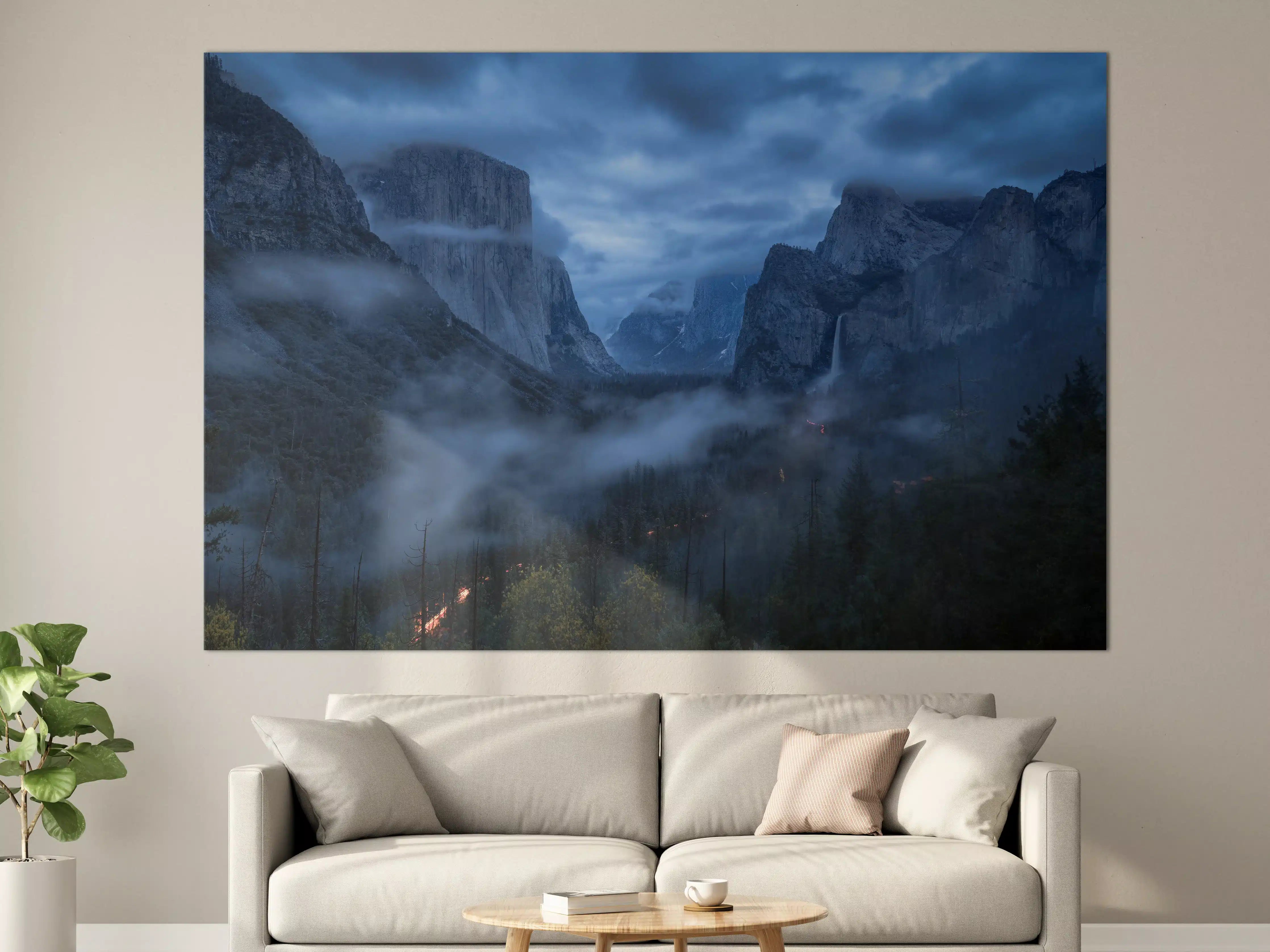 Große Wandbilder - Yosemite Nebel Dämmerung