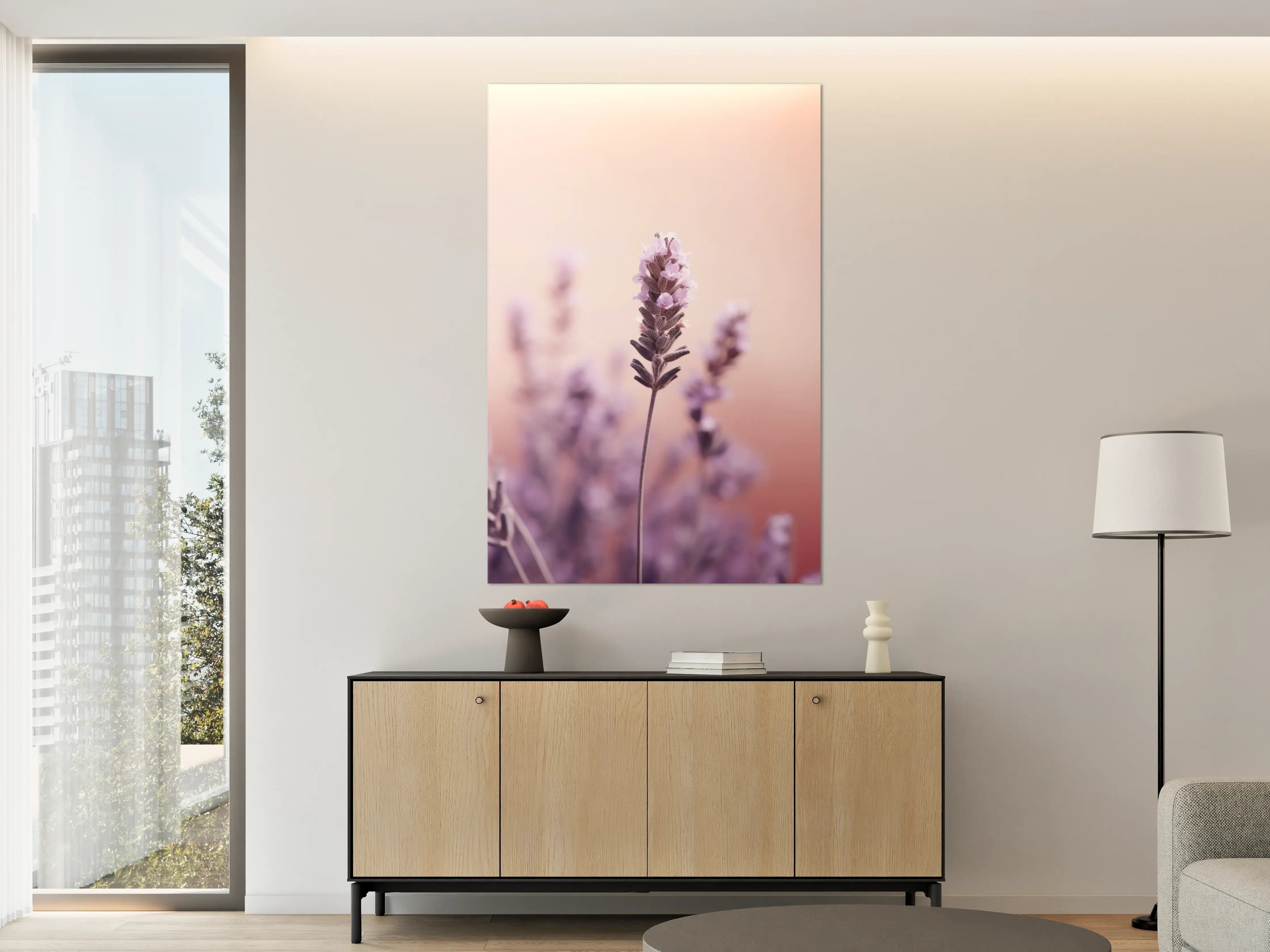 Große Wandbilder - Zarte Lavendelgrau in Pastell