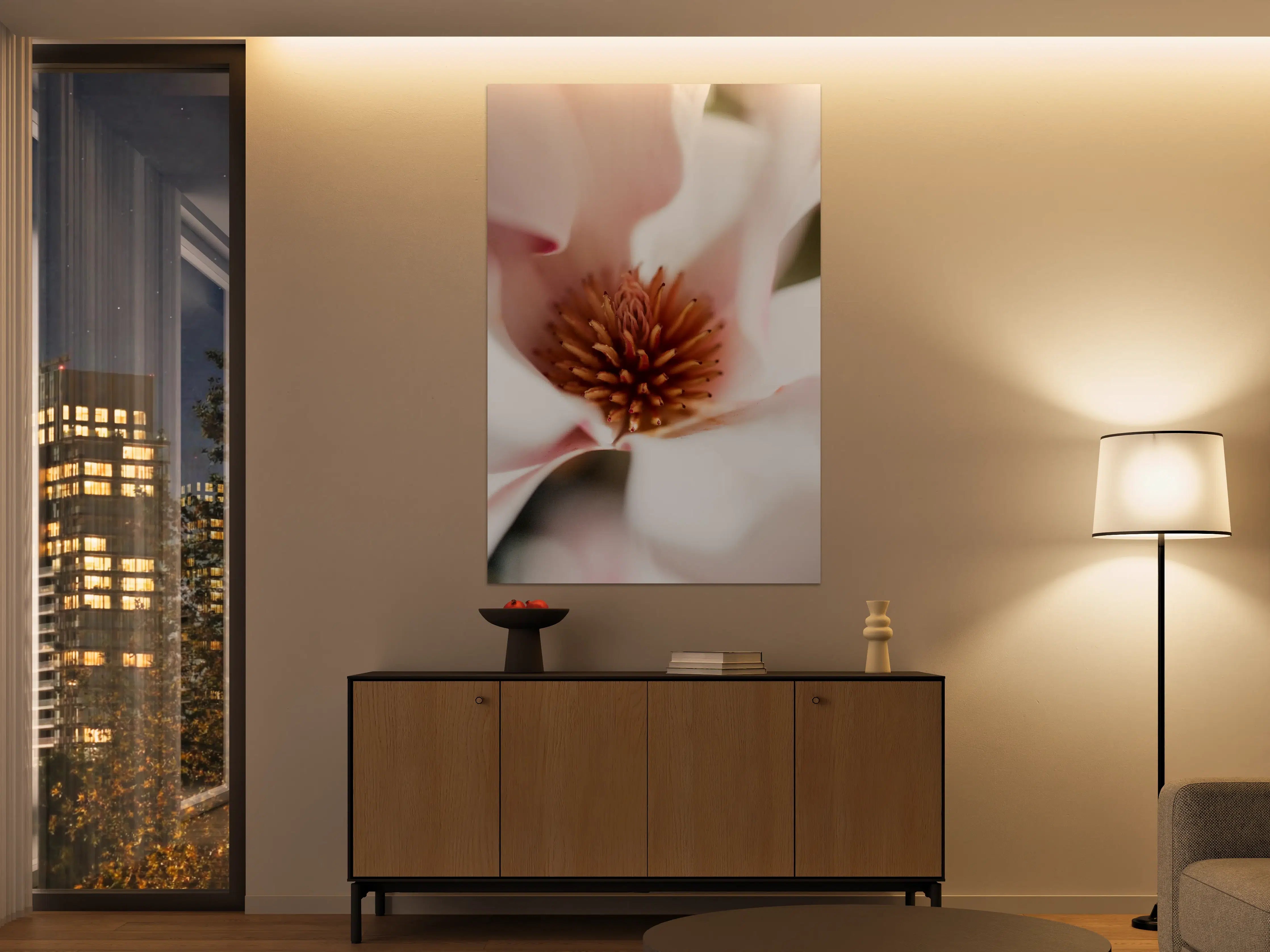 Große Wandbilder - Zarte Magnolia in Nahaufnahme