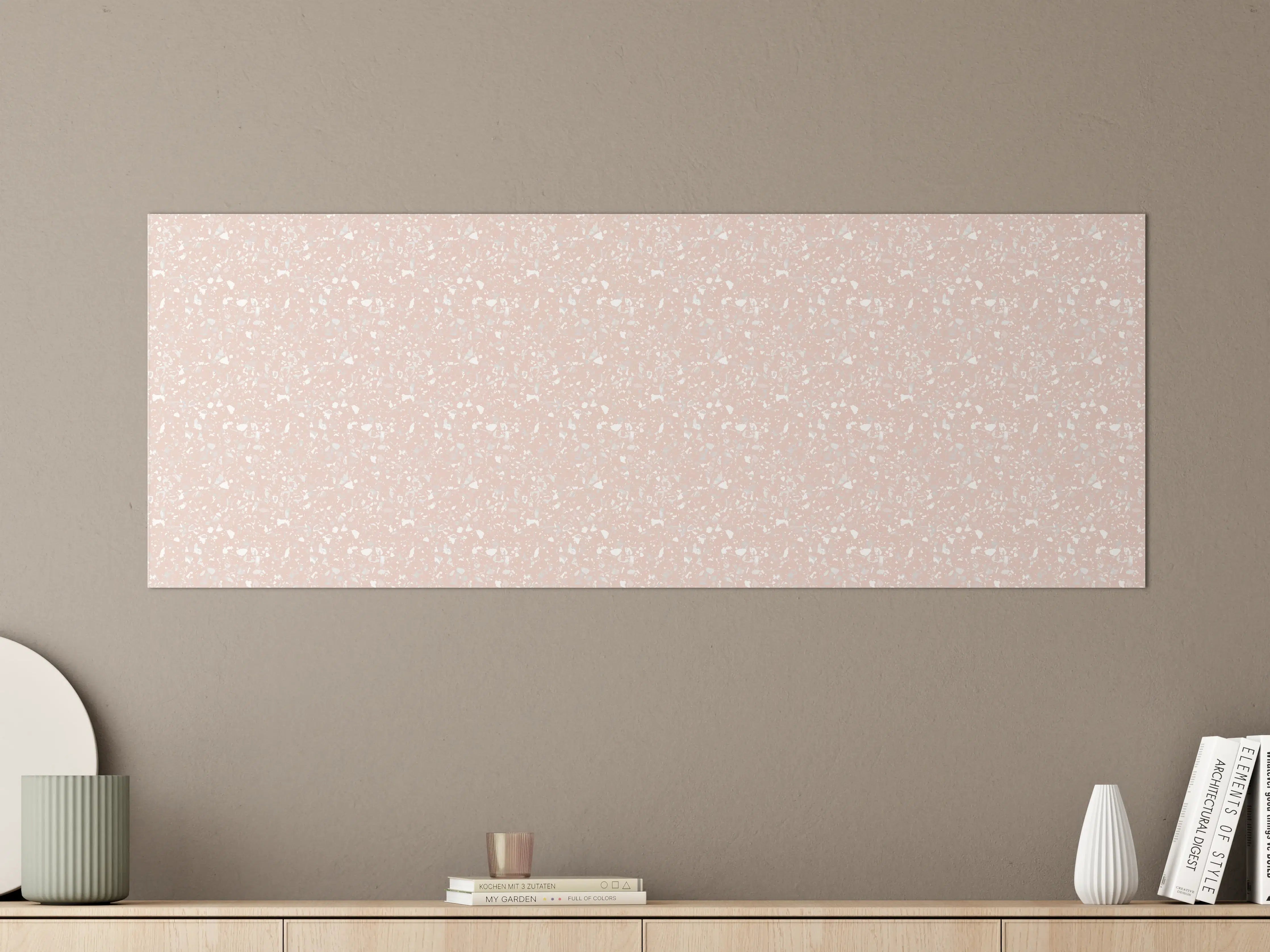 Große Wandbilder - Zarte roségoldene Glitzertextur