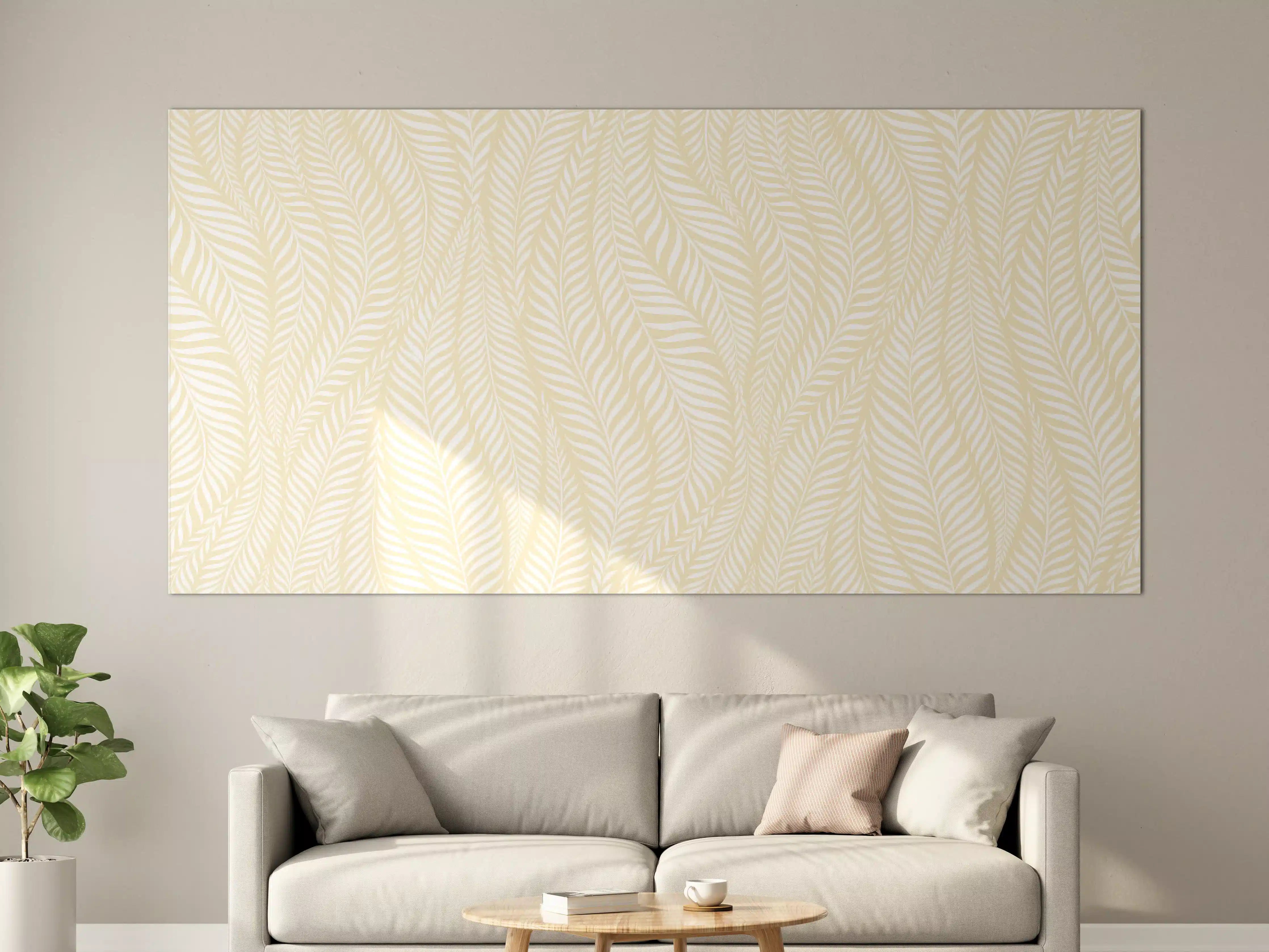 Große Wandbilder - Zartes Beige mit feinen Linienmuster