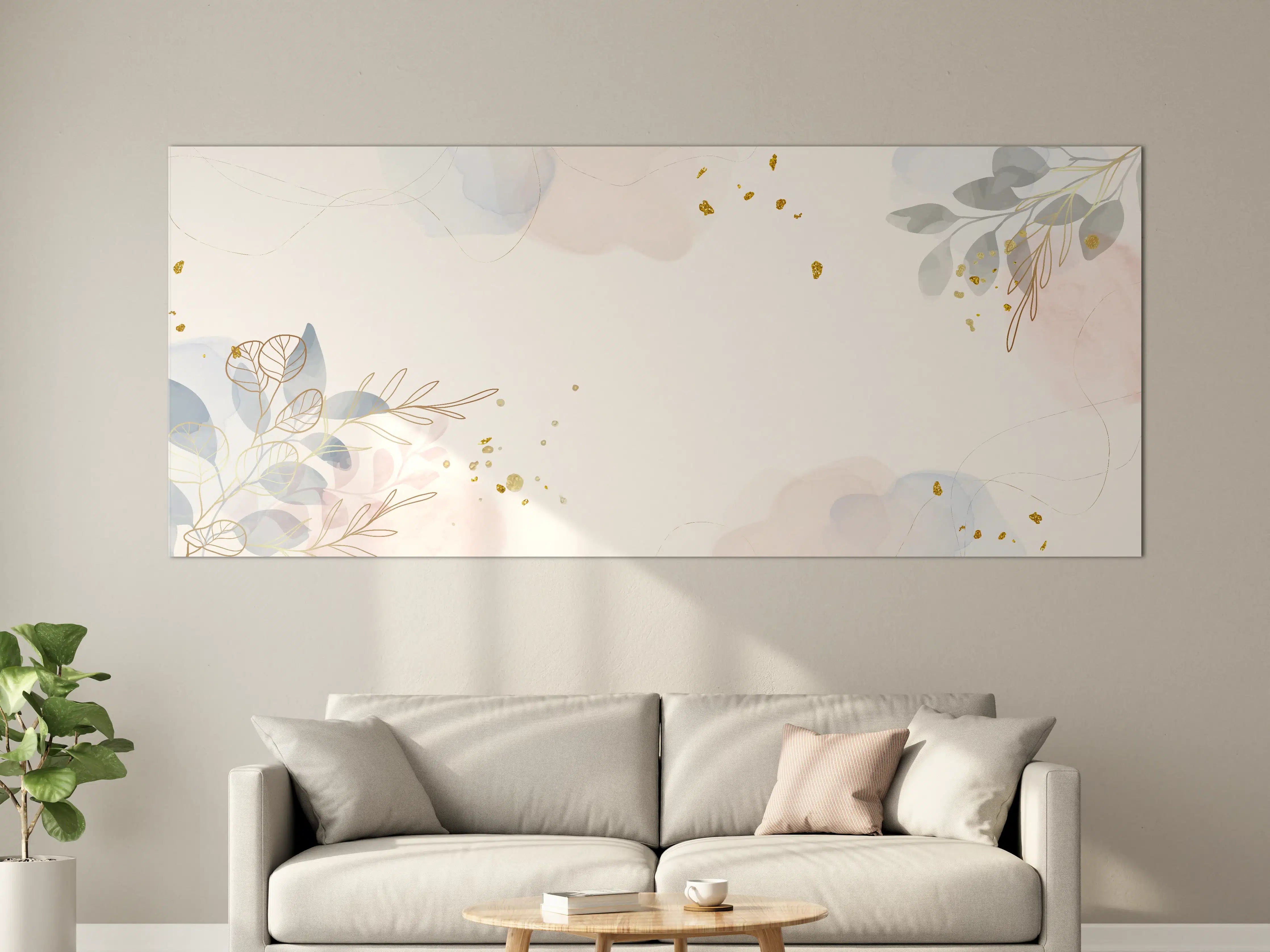 Große Wandbilder - Zartes Blumen Aquarell Design