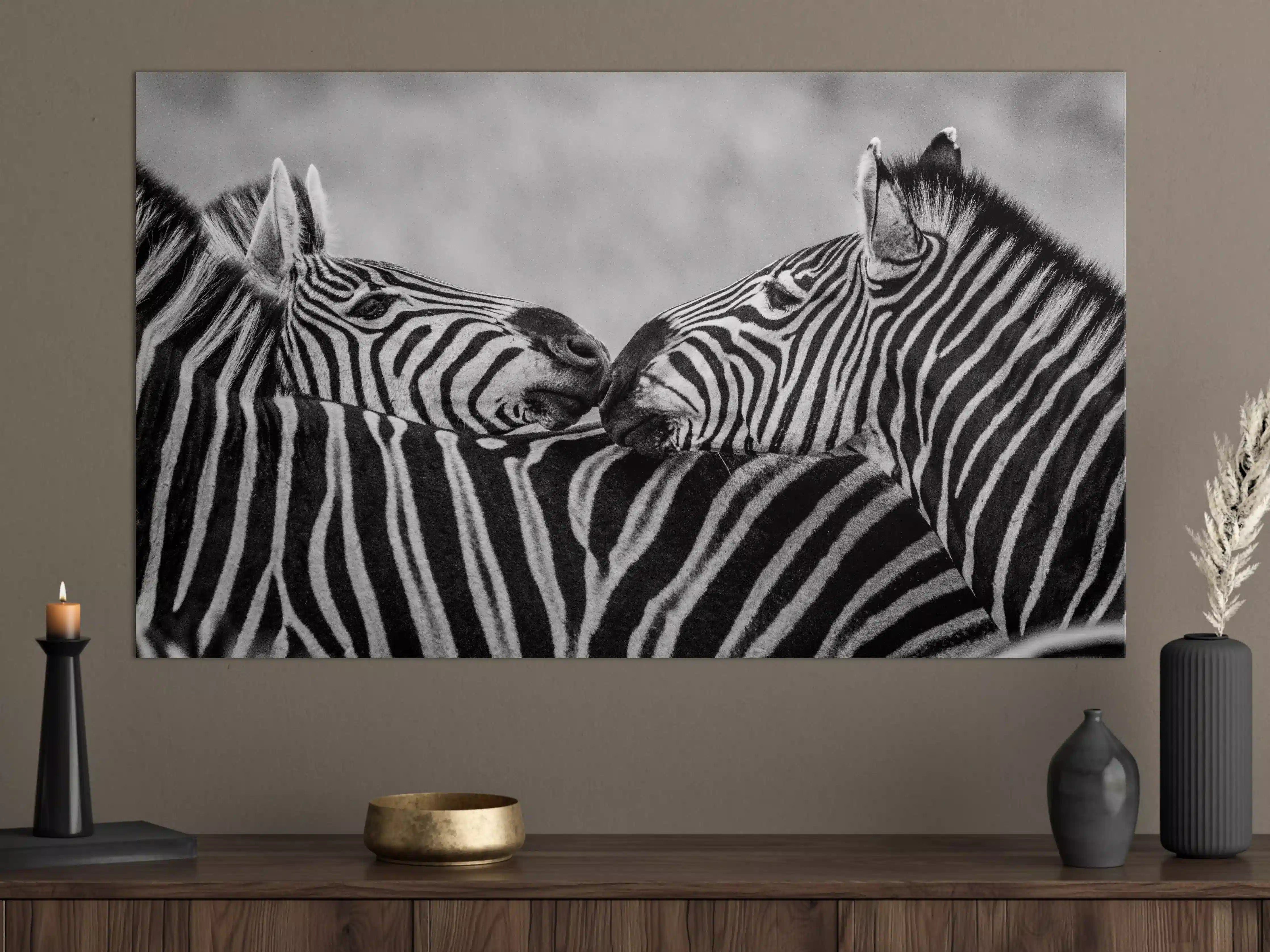 Große Wandbilder - Zebras - Schwarz-weiß