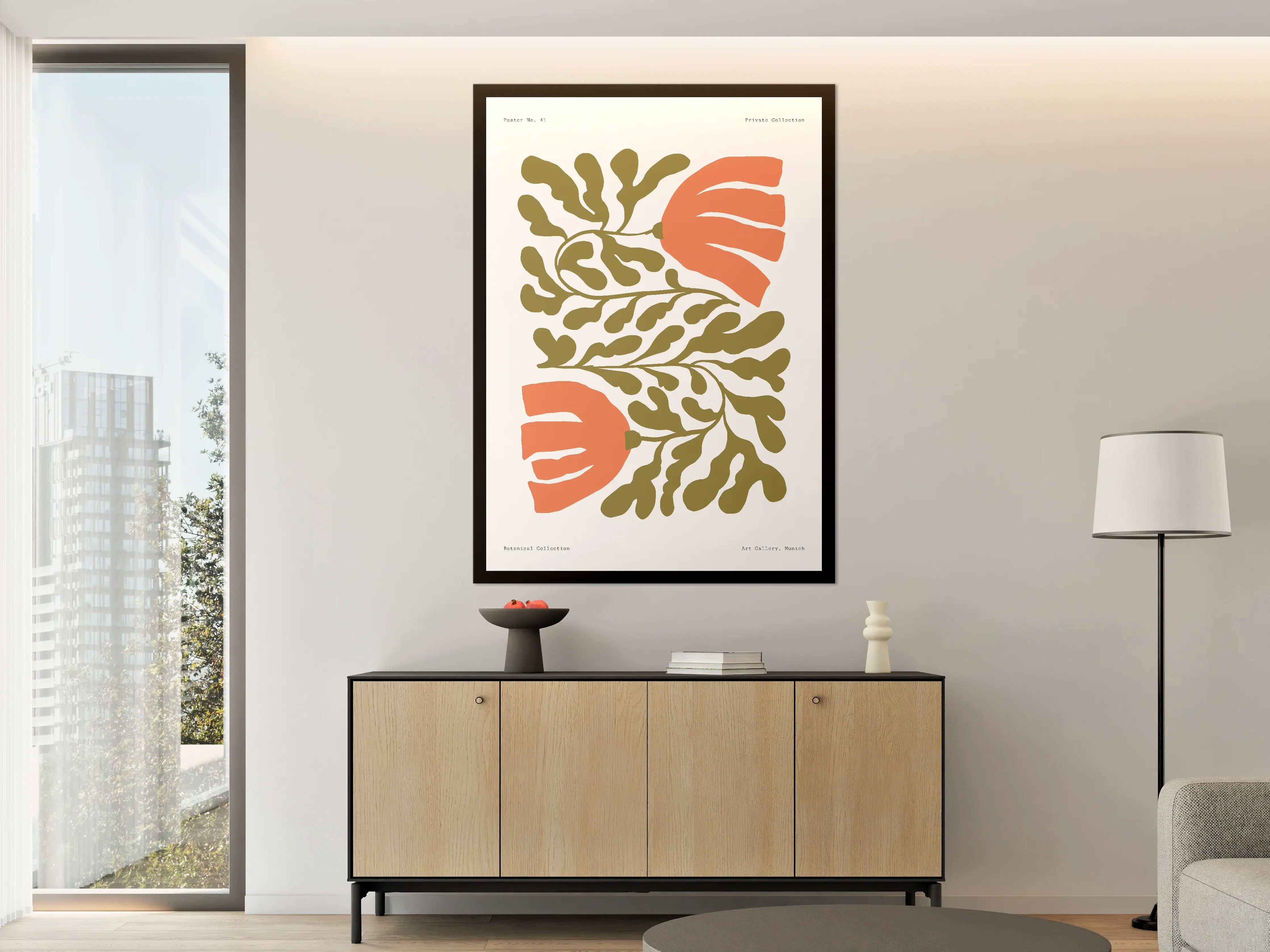 Große Wandbilder - Zeitlose Blumen in Grau- und Weißnuancen