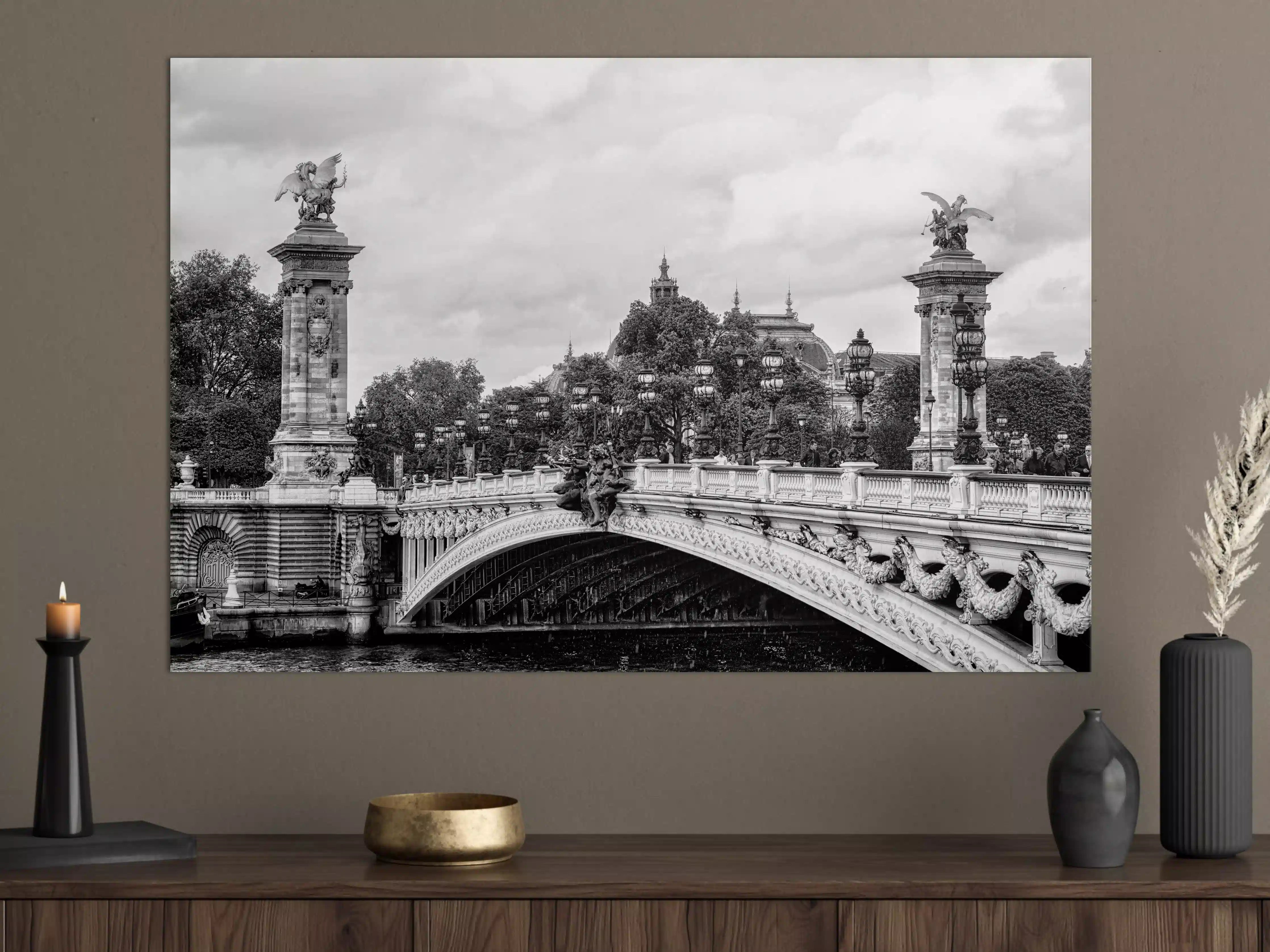Große Wandbilder - Zeitlose Grau-Brücke