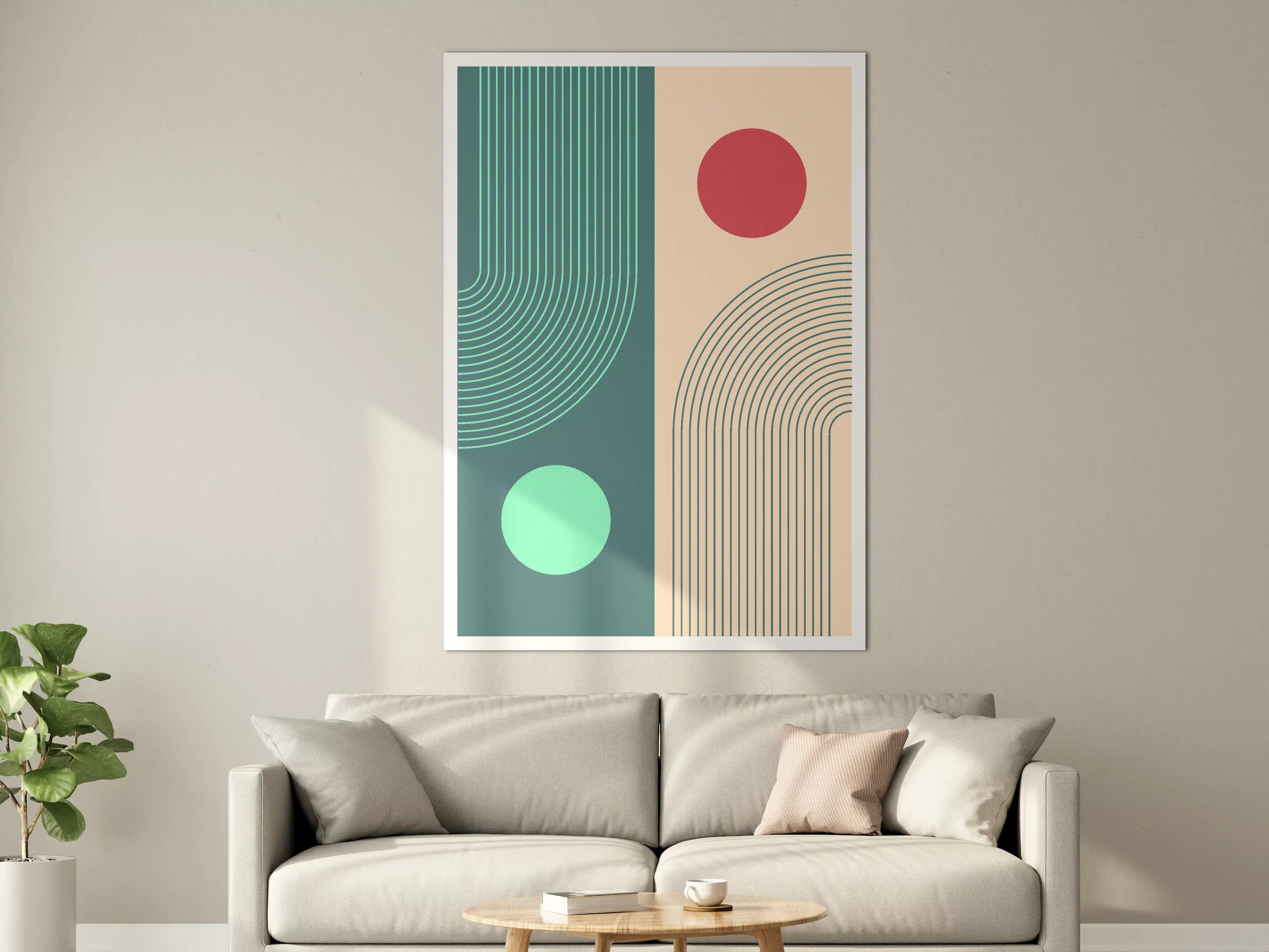 Große Wandbilder - Zeitlose Grauwandkunst in Pastell