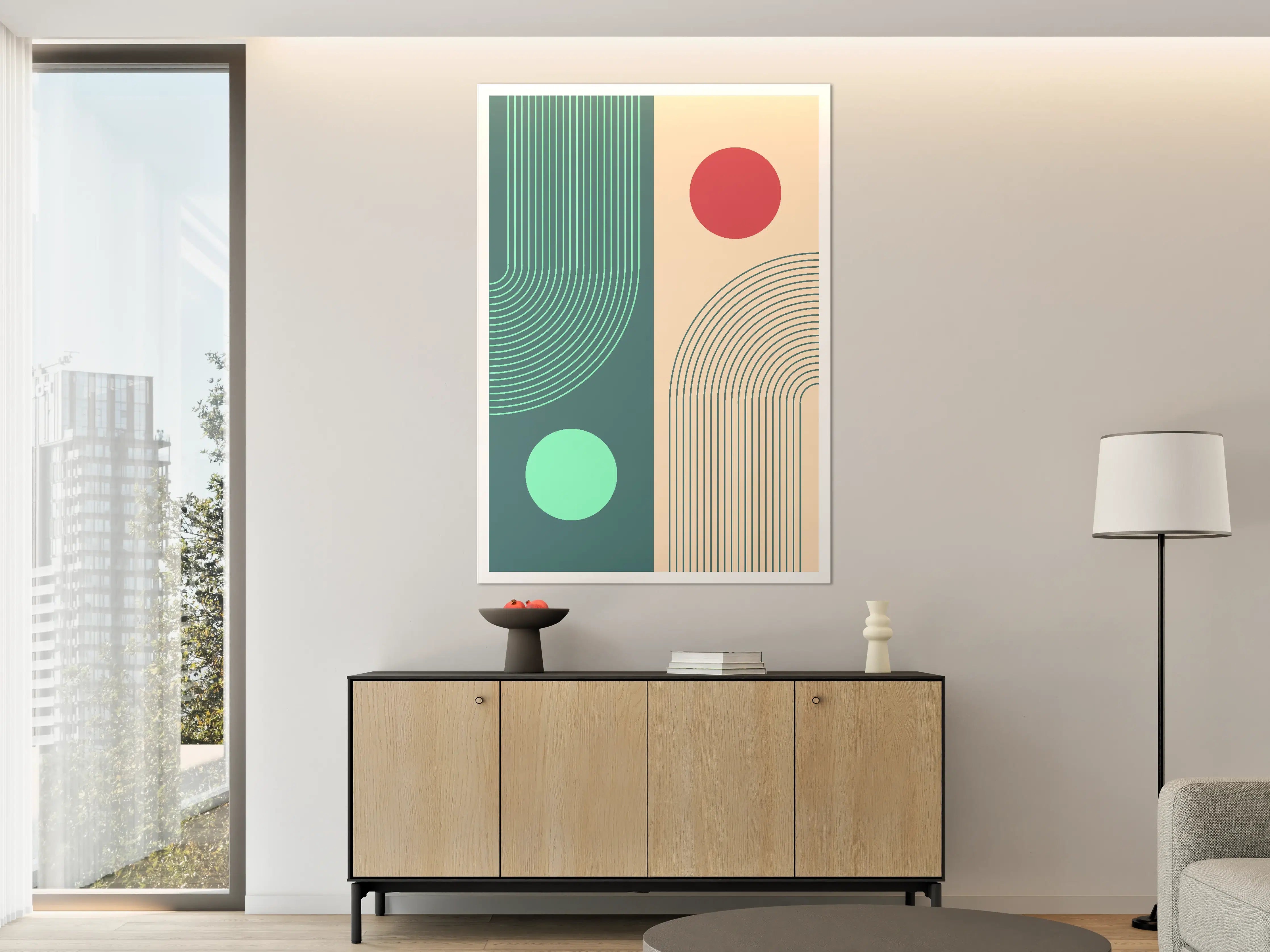 Große Wandbilder - Zeitlose Grauwandkunst in Pastell