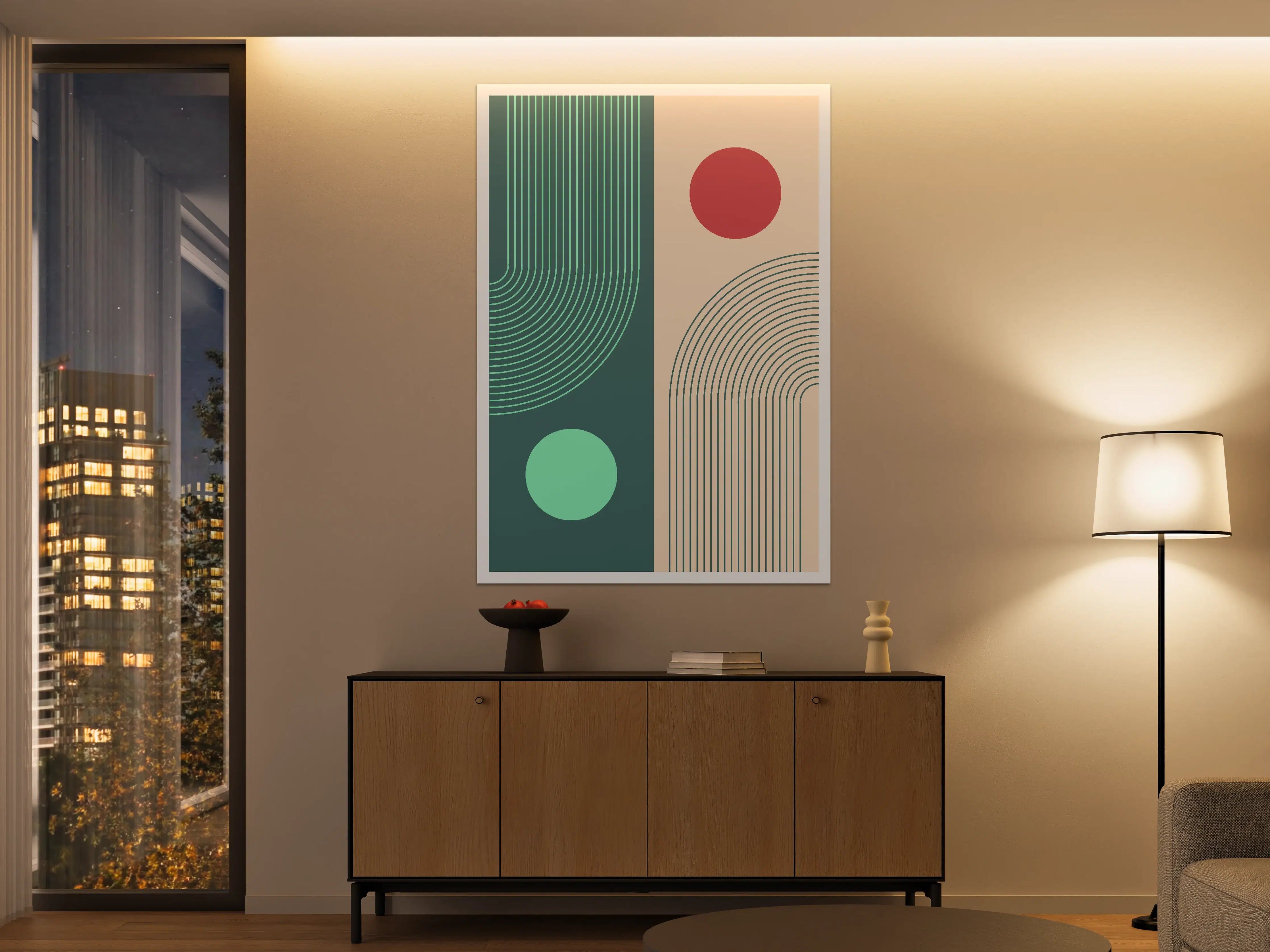 Große Wandbilder - Zeitlose Grauwandkunst in Pastell