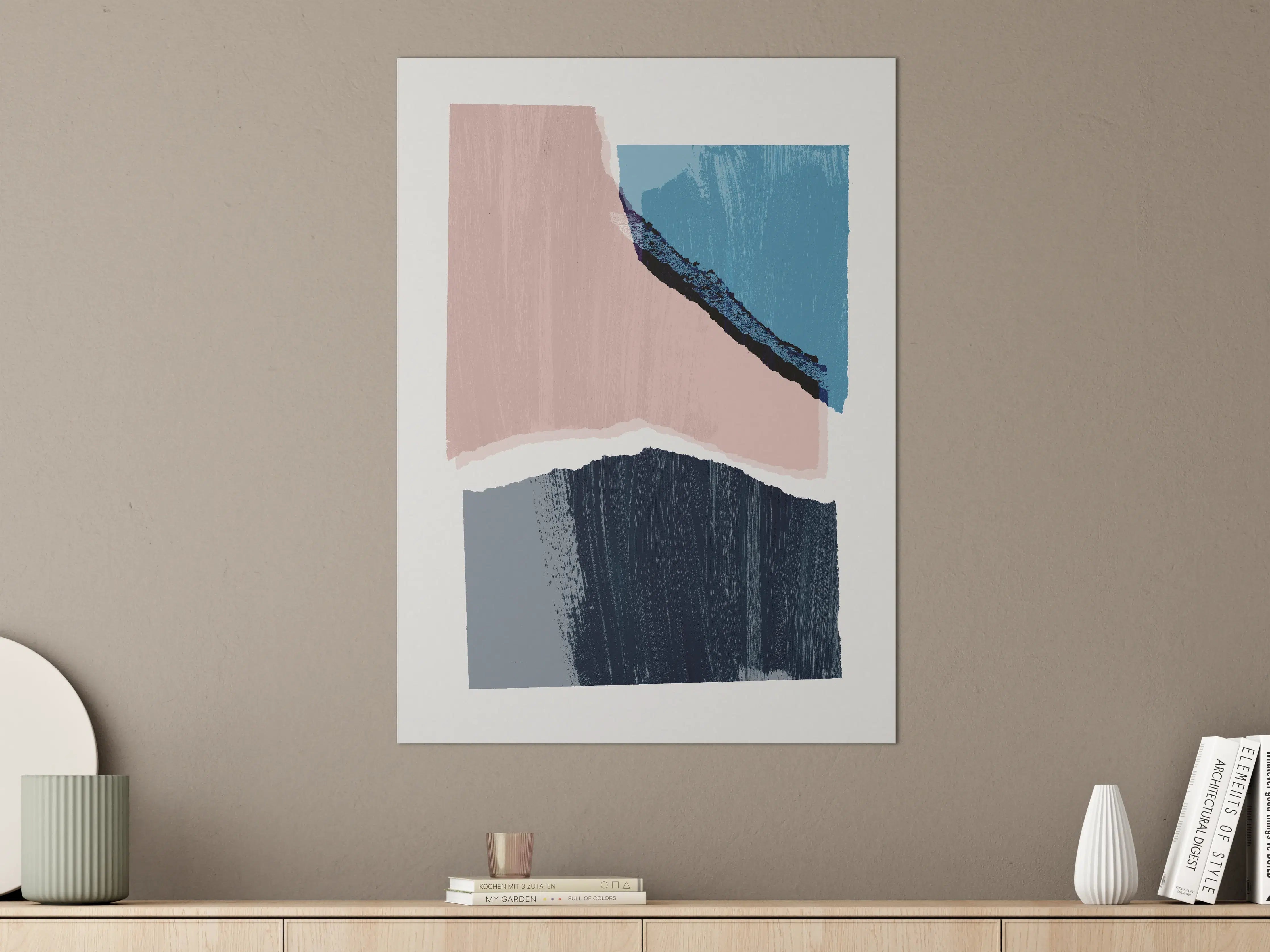 Große Wandbilder - Zerrissenes Papier Muster - Kunst