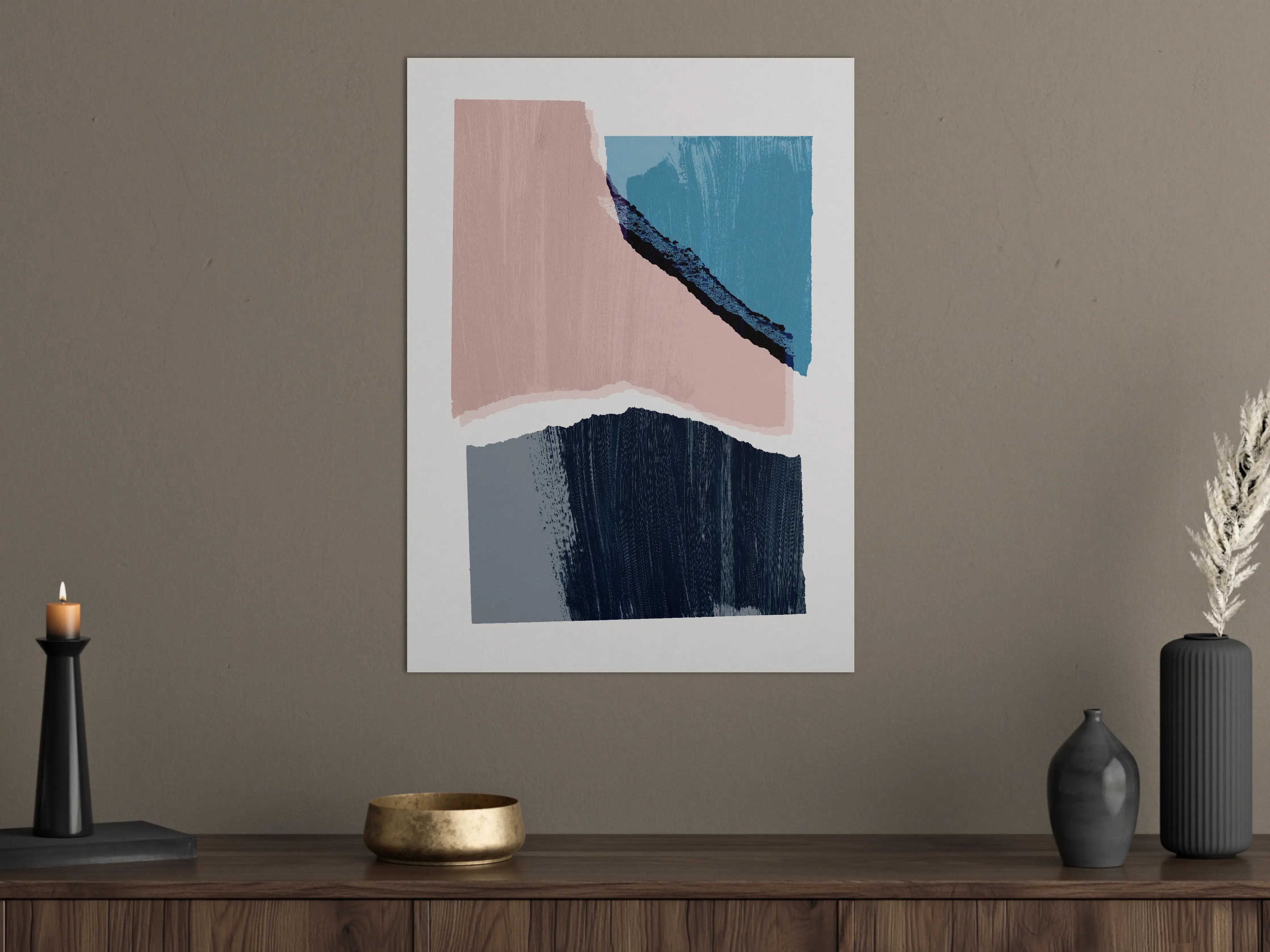 Große Wandbilder - Zerrissenes Papier Muster - Kunst