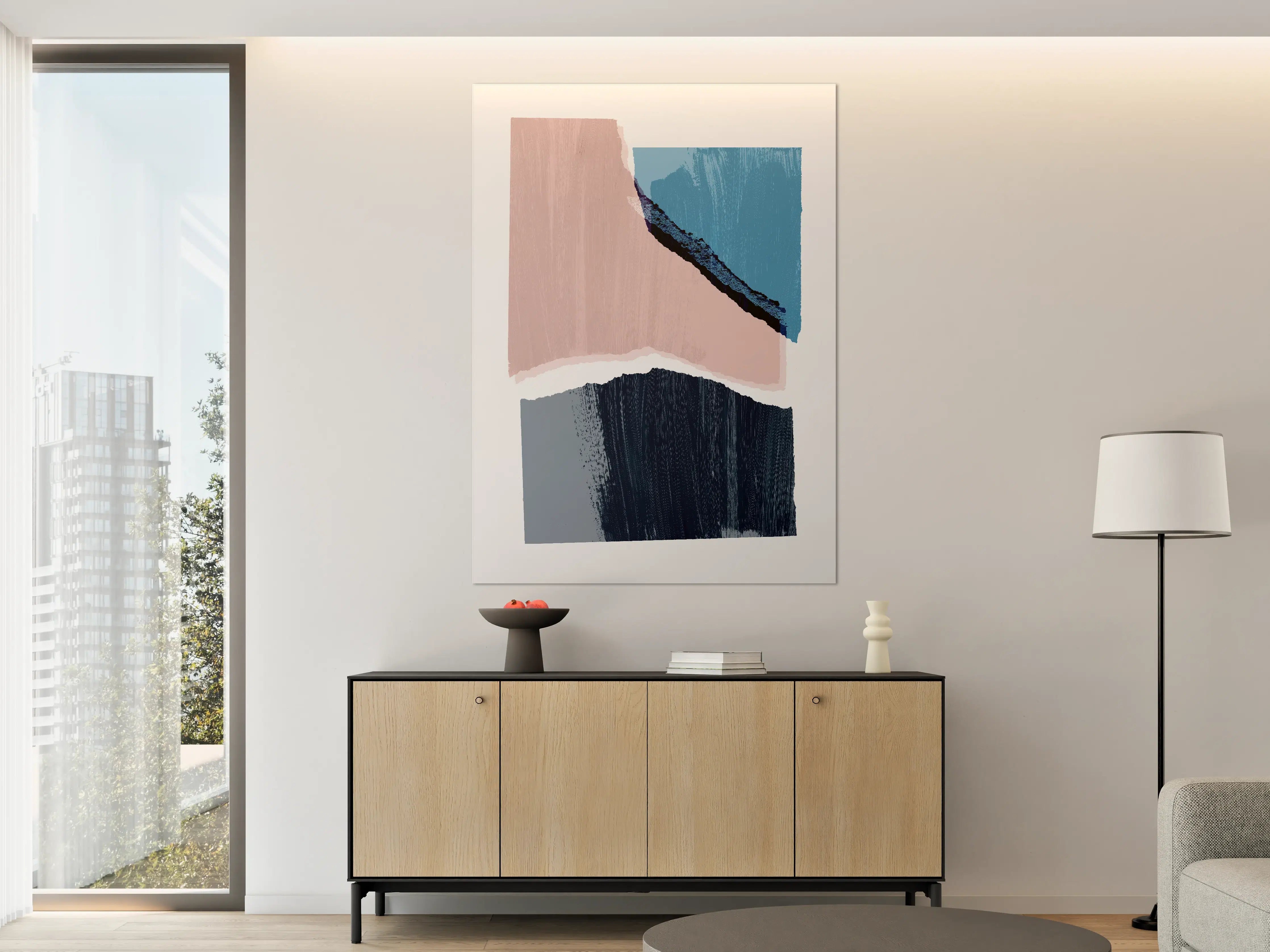 Große Wandbilder - Zerrissenes Papier Muster - Kunst