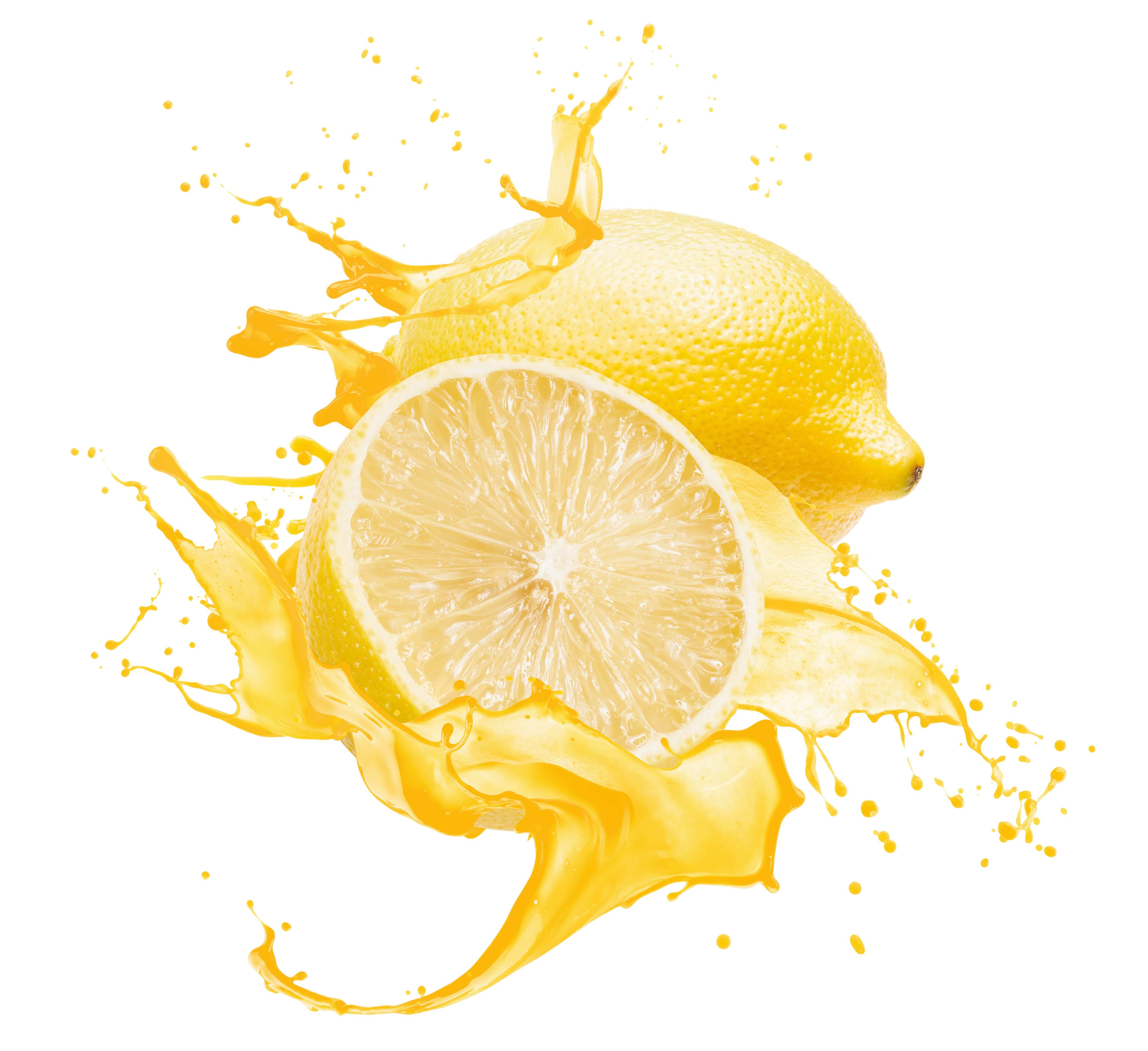 Große Wandbilder-Zitronen in gelbem Saft