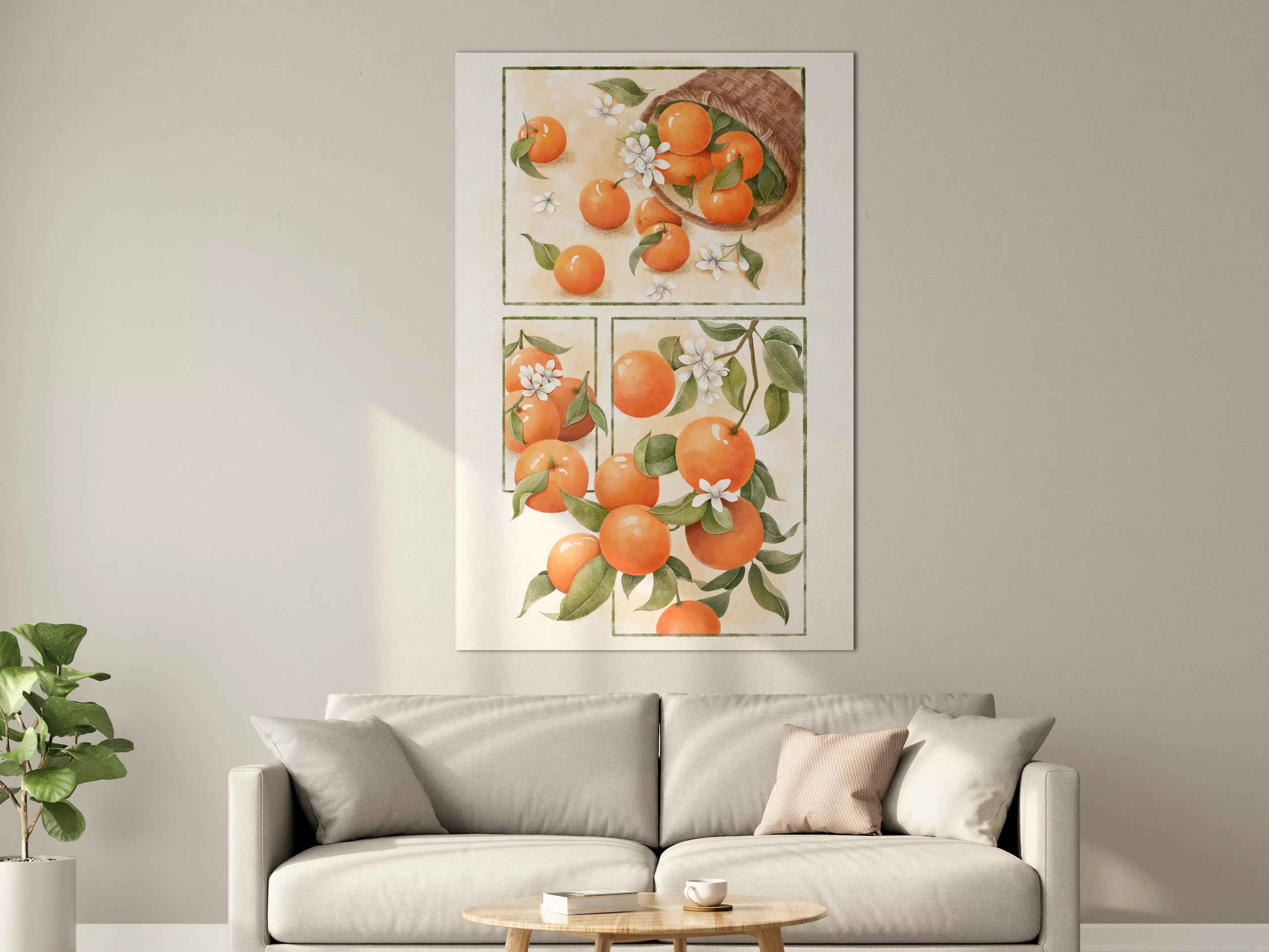 Große Wandbilder - Zitrusfrüchte Stillleben Kunst